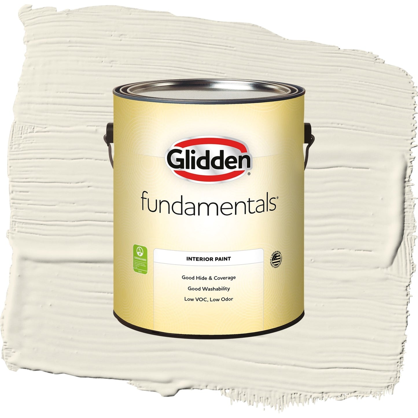 Glidden Fundamentals Cold Foam / White Semi-Gloss Interior Paint, 1 Gallon