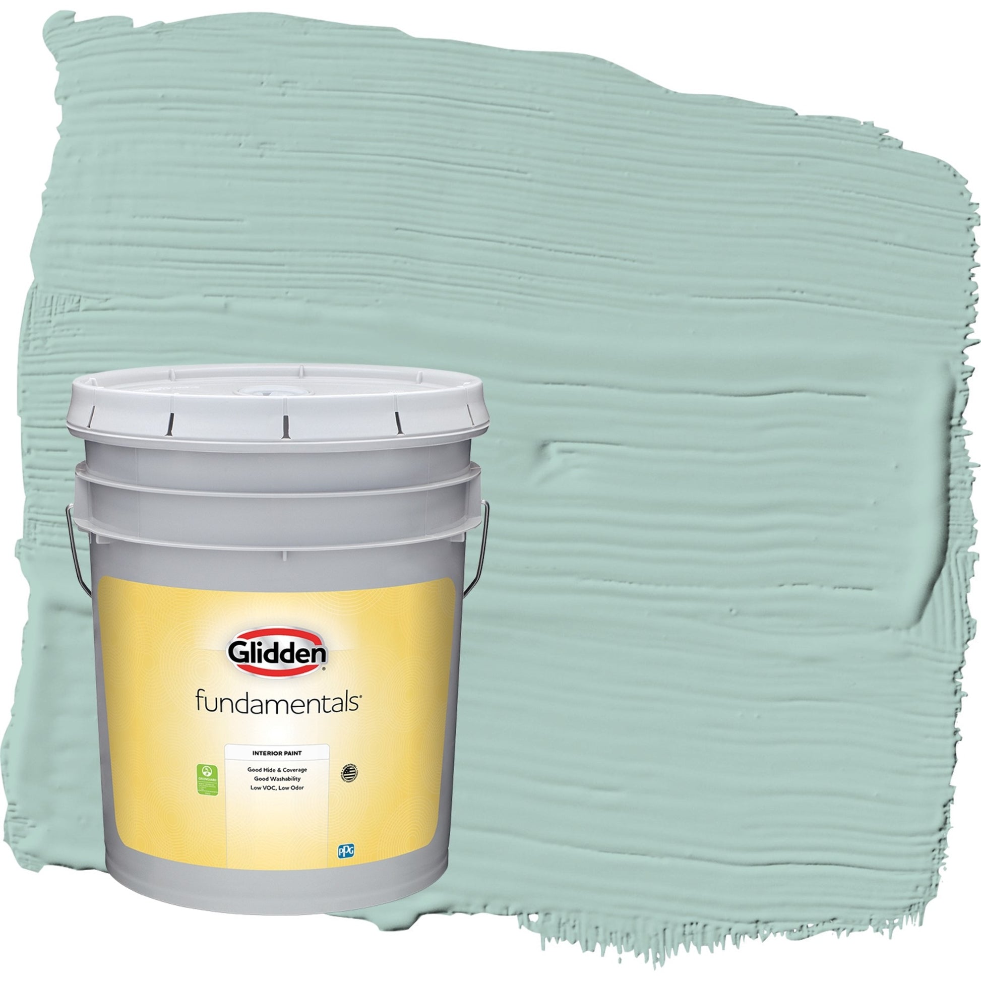 Glidden Fundamentals Copenhagen / Green Flat Interior Paint, 5 Gallon