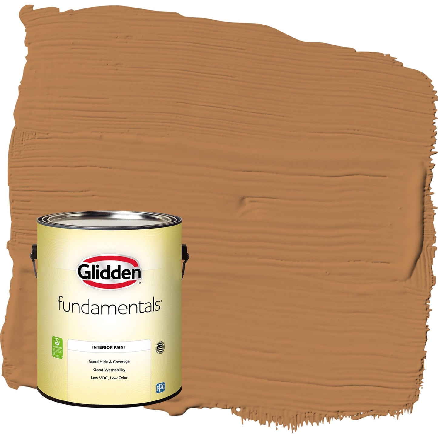 Glidden Fundamentals Cowboy Hat / Orange, Semi-Gloss Interior Paint, 1 Gallon