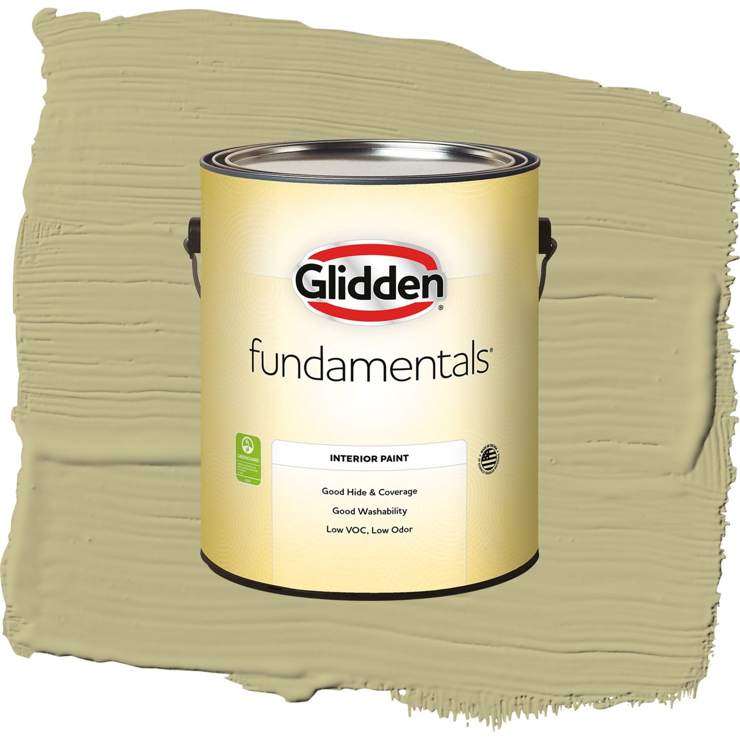 Glidden Fundamentals Cress Green / Green, Semi-Gloss Interior Paint, 1 Gallon
