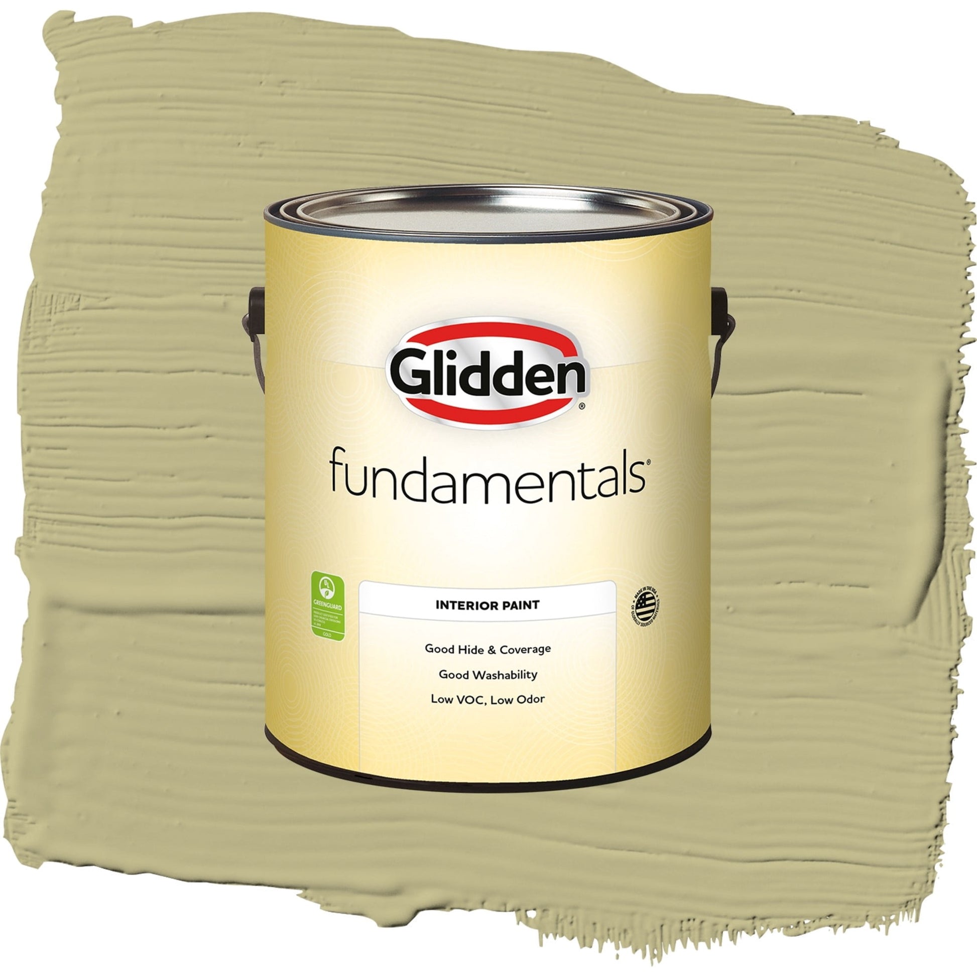 Glidden Fundamentals Cress Green / Green, Semi-Gloss Interior Paint, 1 Gallon