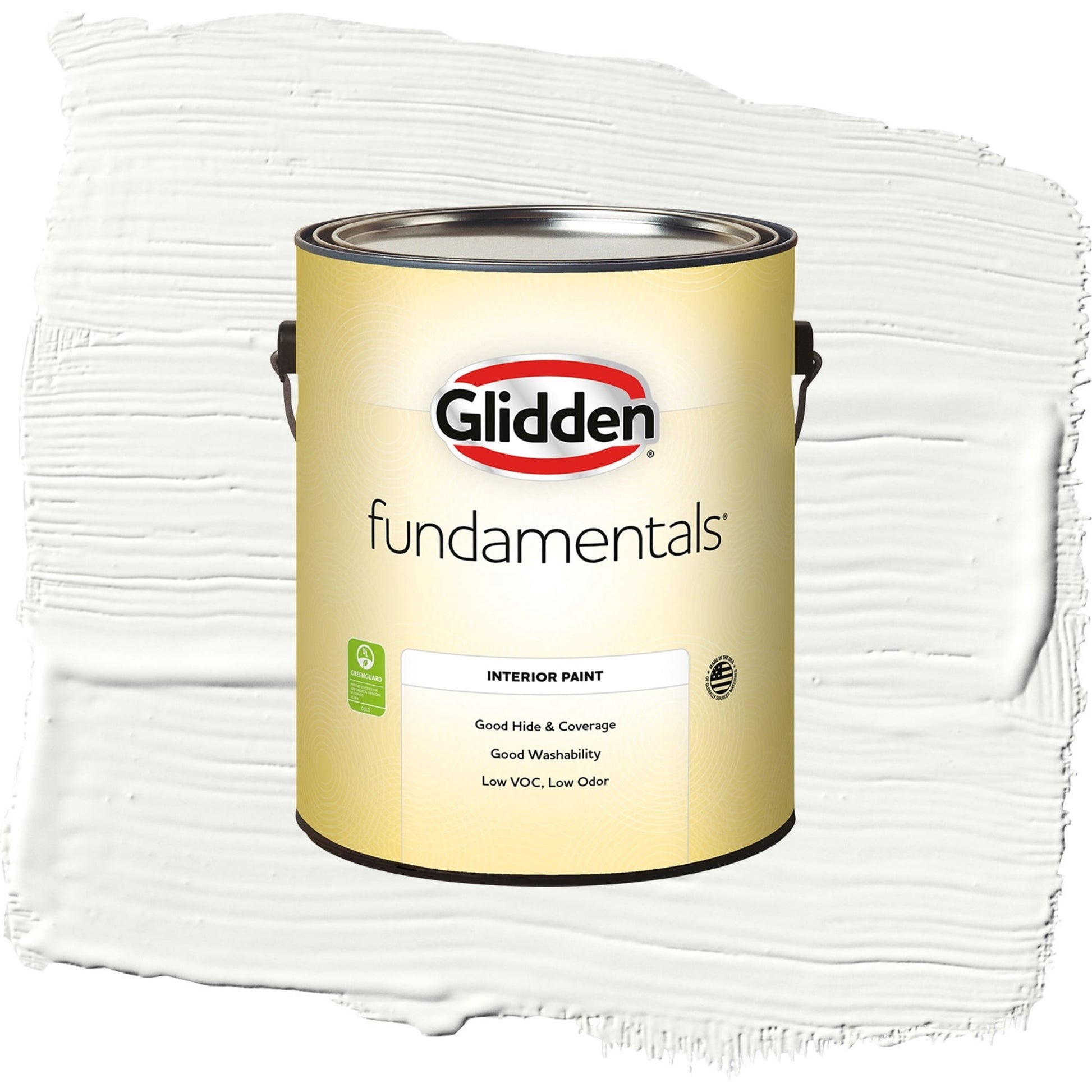 Glidden Fundamentals Delicate White Eggshell Interior Paint, 1 Gallon