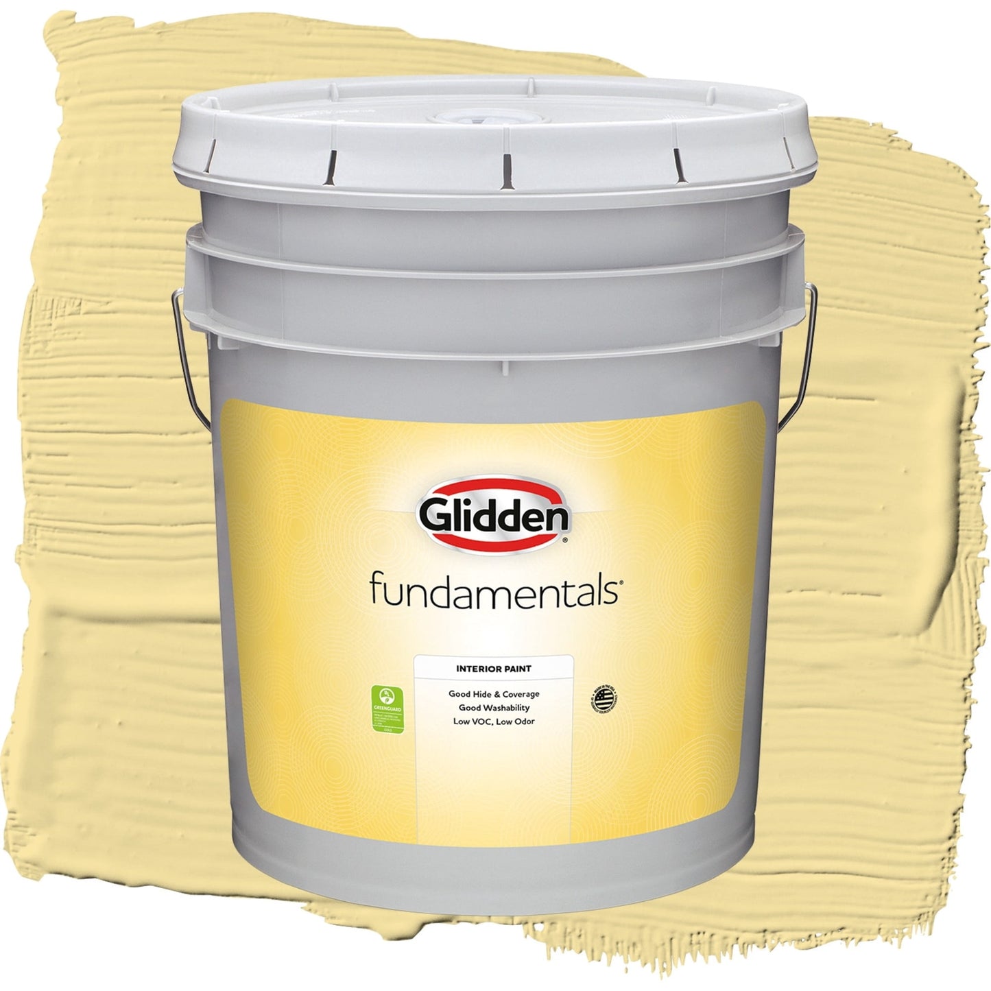 Glidden Fundamentals Demeter / Yellow, Flat Interior Paint, 5 Gallon