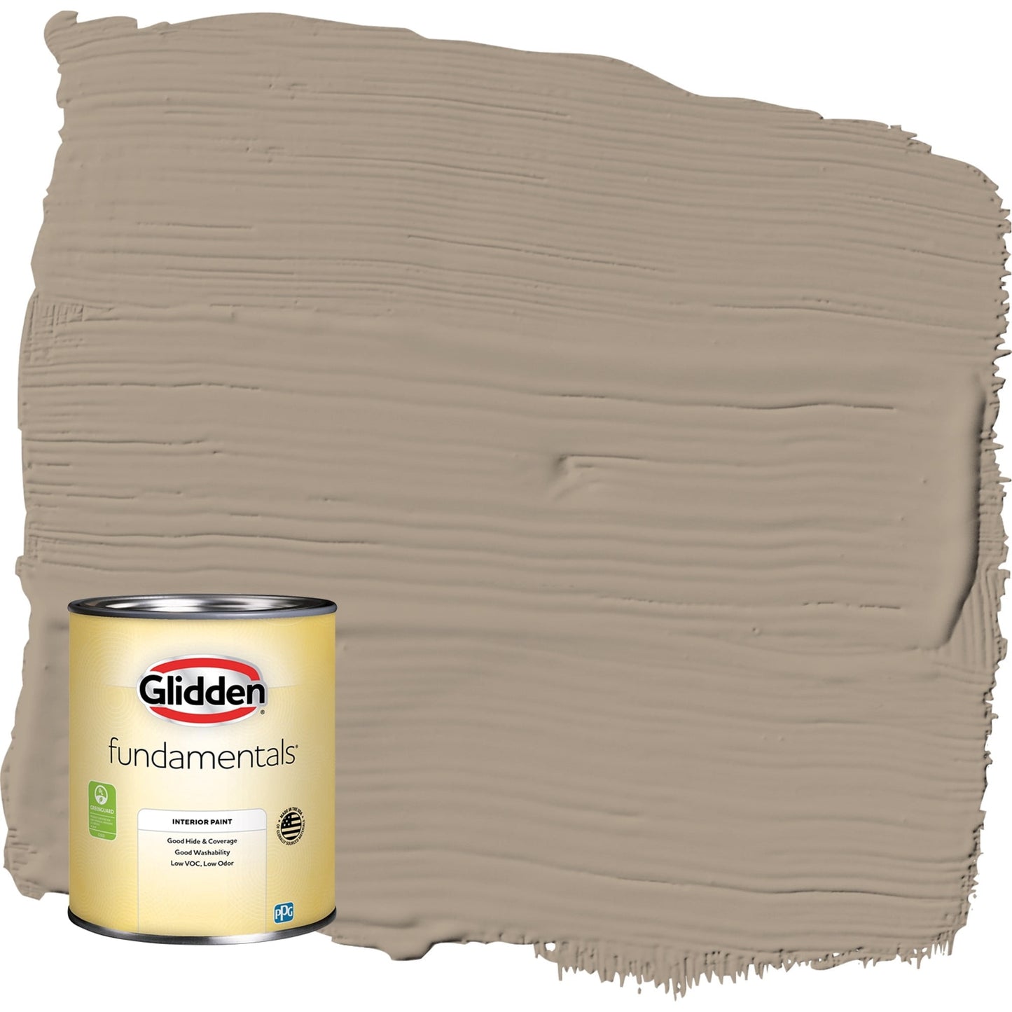Glidden Fundamentals Diversion / Gray, Flat Interior Paint, 1 Quart
