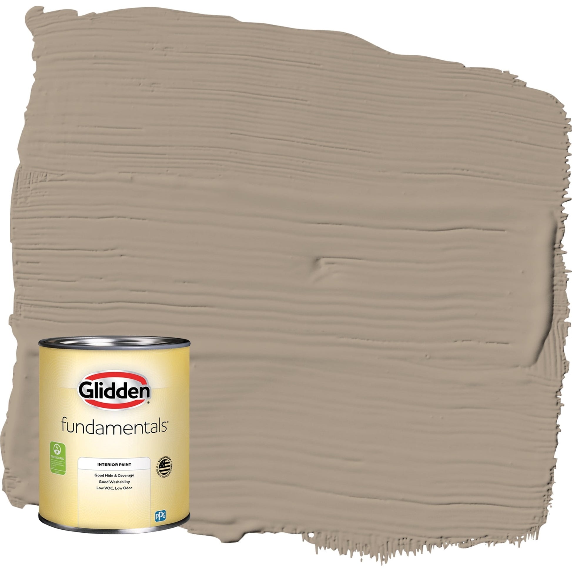 Glidden Fundamentals Diversion / Gray, Flat Interior Paint, 1 Quart