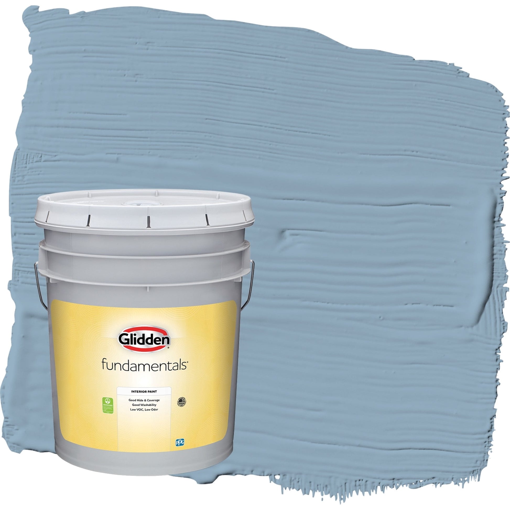 Glidden Fundamentals Dresden Dream / Blue, Flat Interior Paint, 5 Gallon