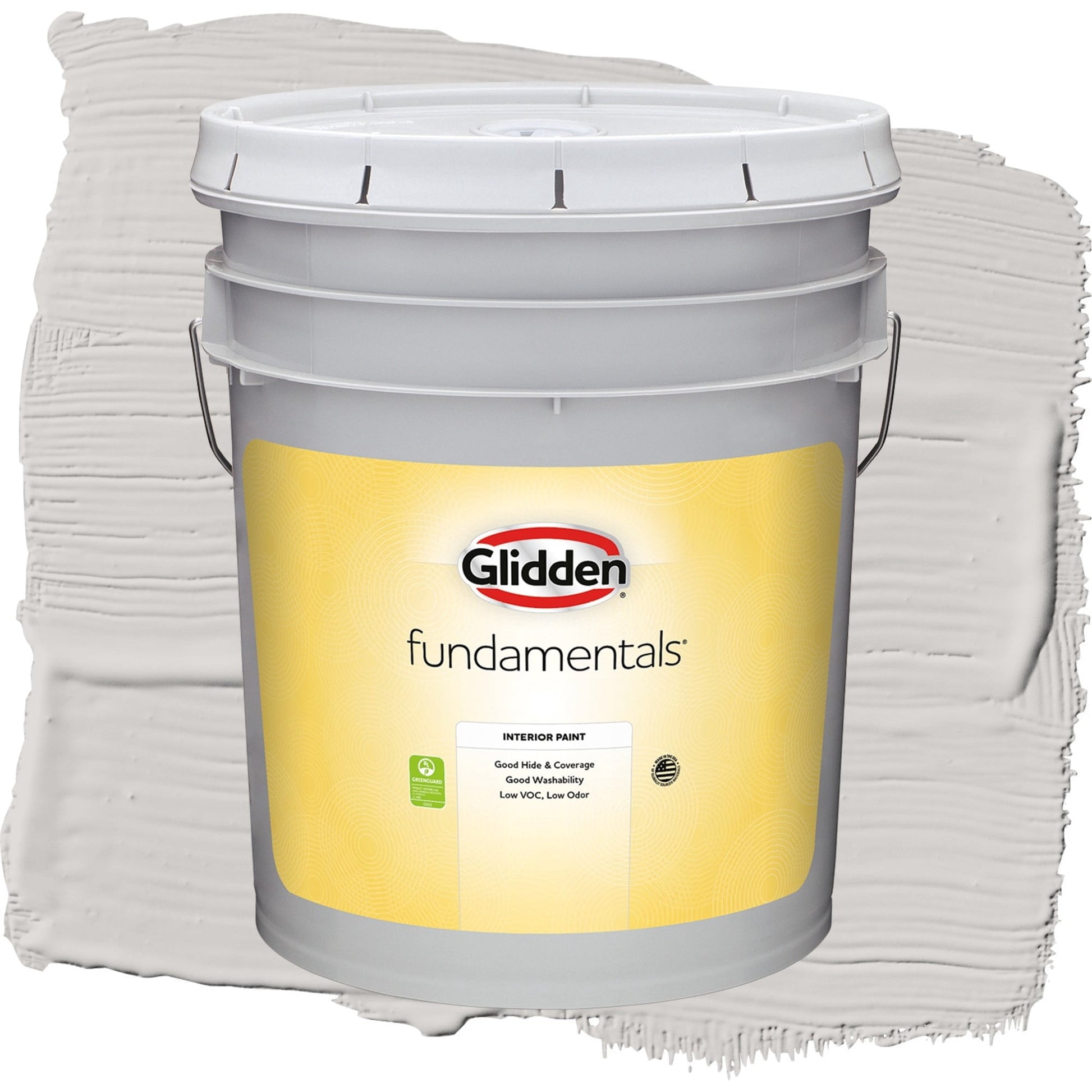 Glidden Fundamentals Elusion / Grey, Eggshell Interior Paint, 5 Gallon