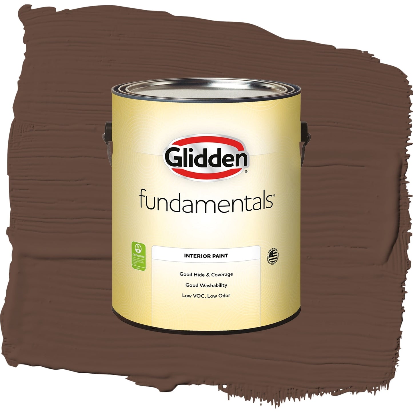 Glidden Fundamentals Fudge / Brown, Semi-Gloss Interior Paint, 1 Gallon