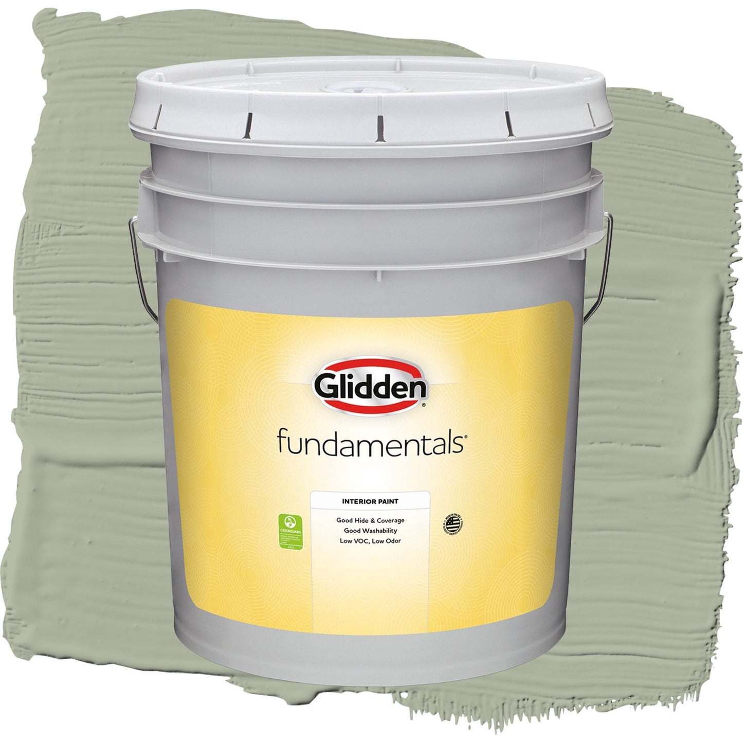 Glidden Fundamentals Gargoyle / Green, Eggshell Interior Paint, 5 Gallon