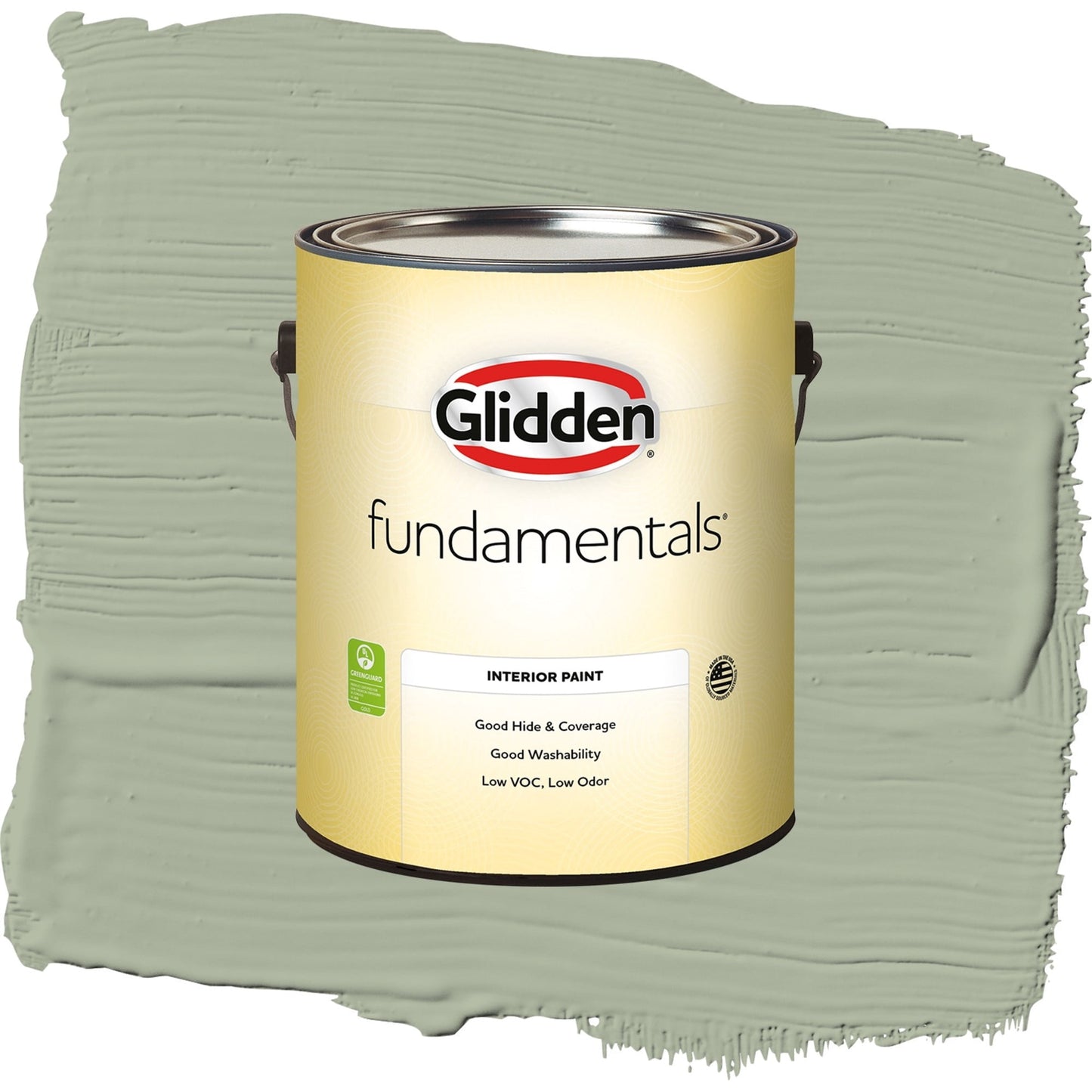 Glidden Fundamentals Gargoyle / Green, Semi-Gloss Interior Paint, 1 Gallon