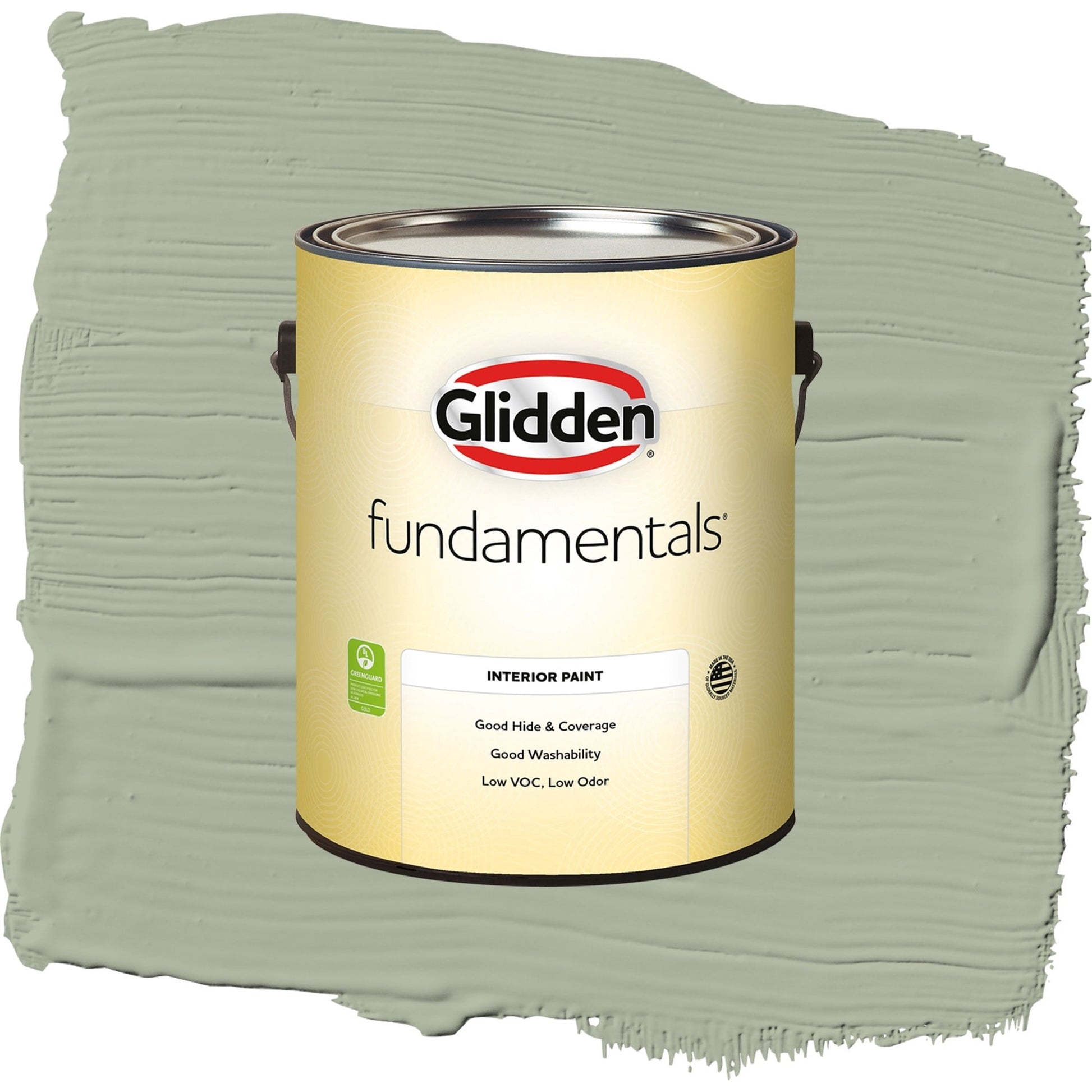 Glidden Fundamentals Gargoyle / Green, Semi-Gloss Interior Paint, 1 Gallon