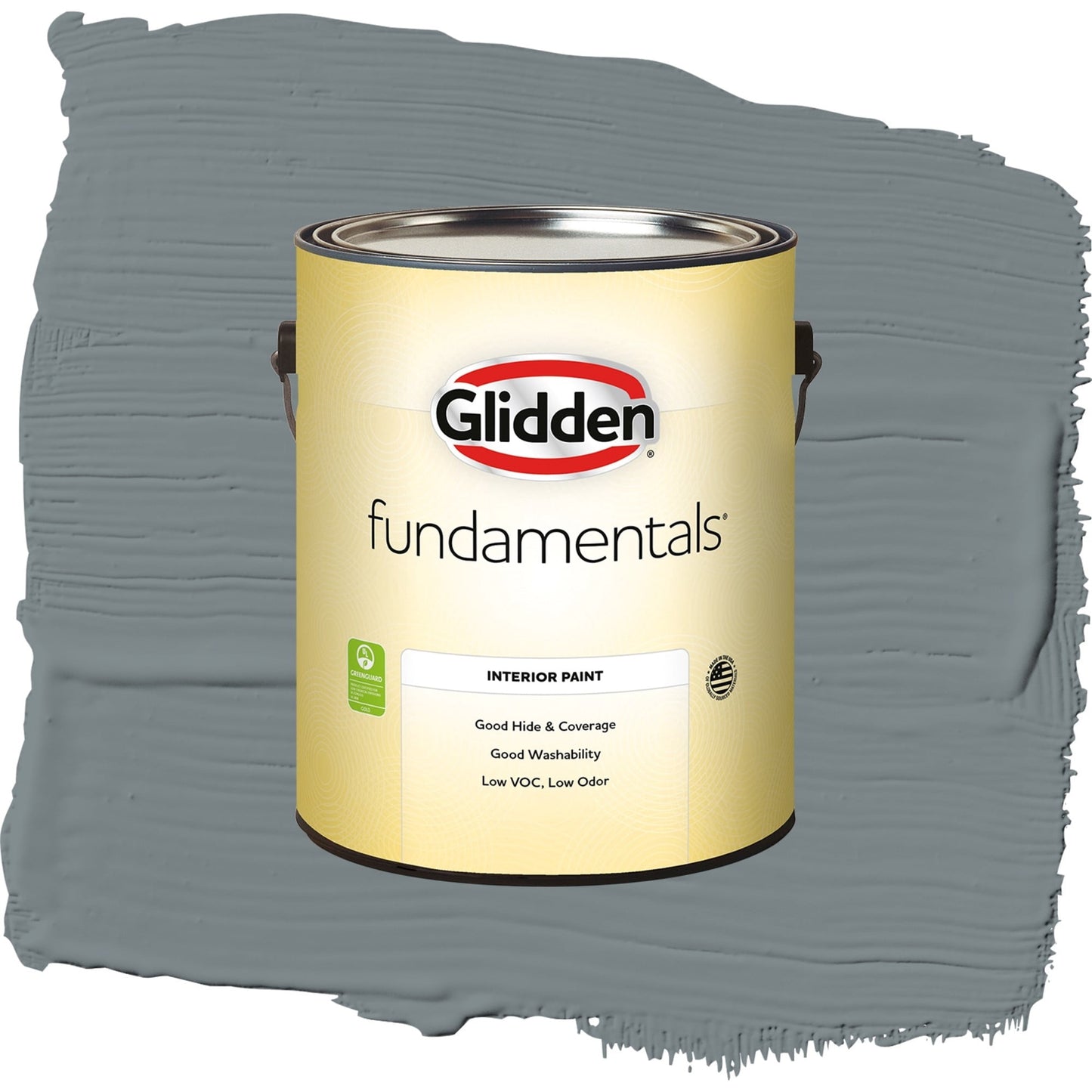 Glidden Fundamentals Garrison Gray / Grey, Flat Interior Paint, 1 Gallon