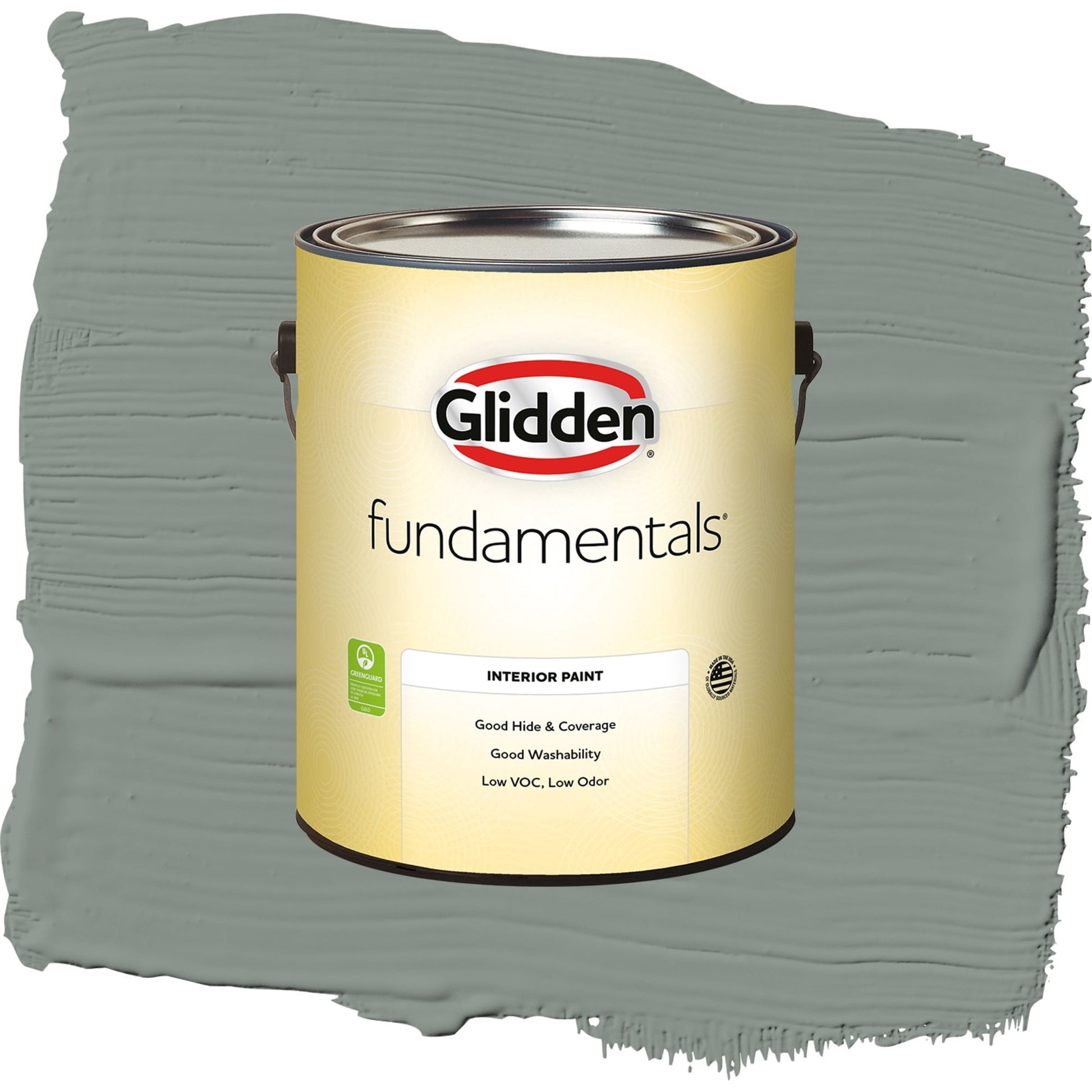 Glidden Fundamentals Gray Heron / Grey, Eggshell Interior Paint, 1 Gallon