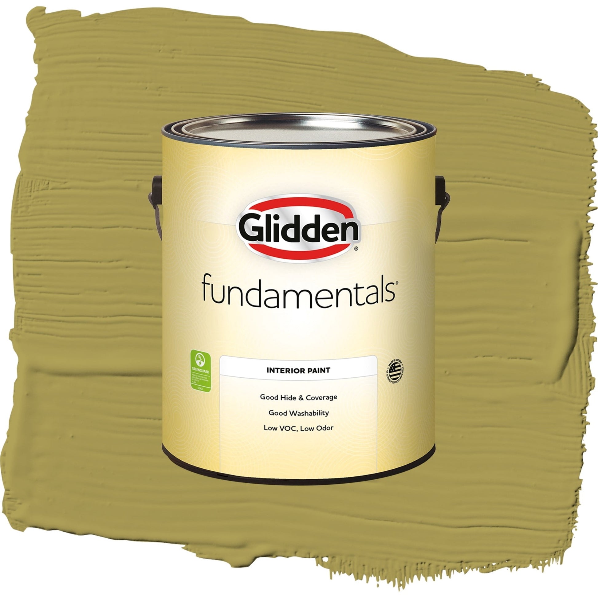 Glidden Fundamentals Gremlin / Green, Eggshell Interior Paint, 1 Gallon