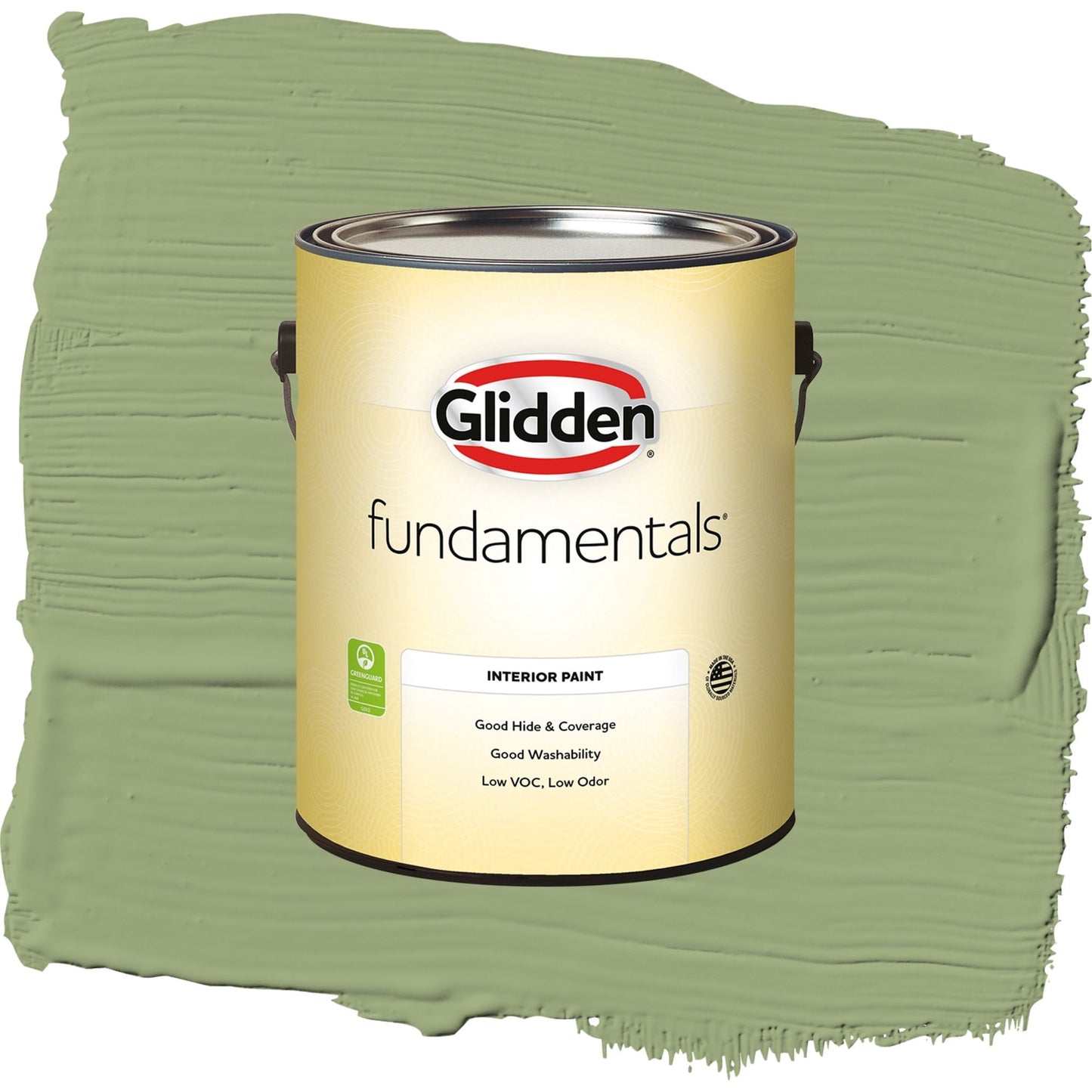 Glidden Fundamentals Guacamole / Green, Eggshell Interior Paint, 1 Gallon