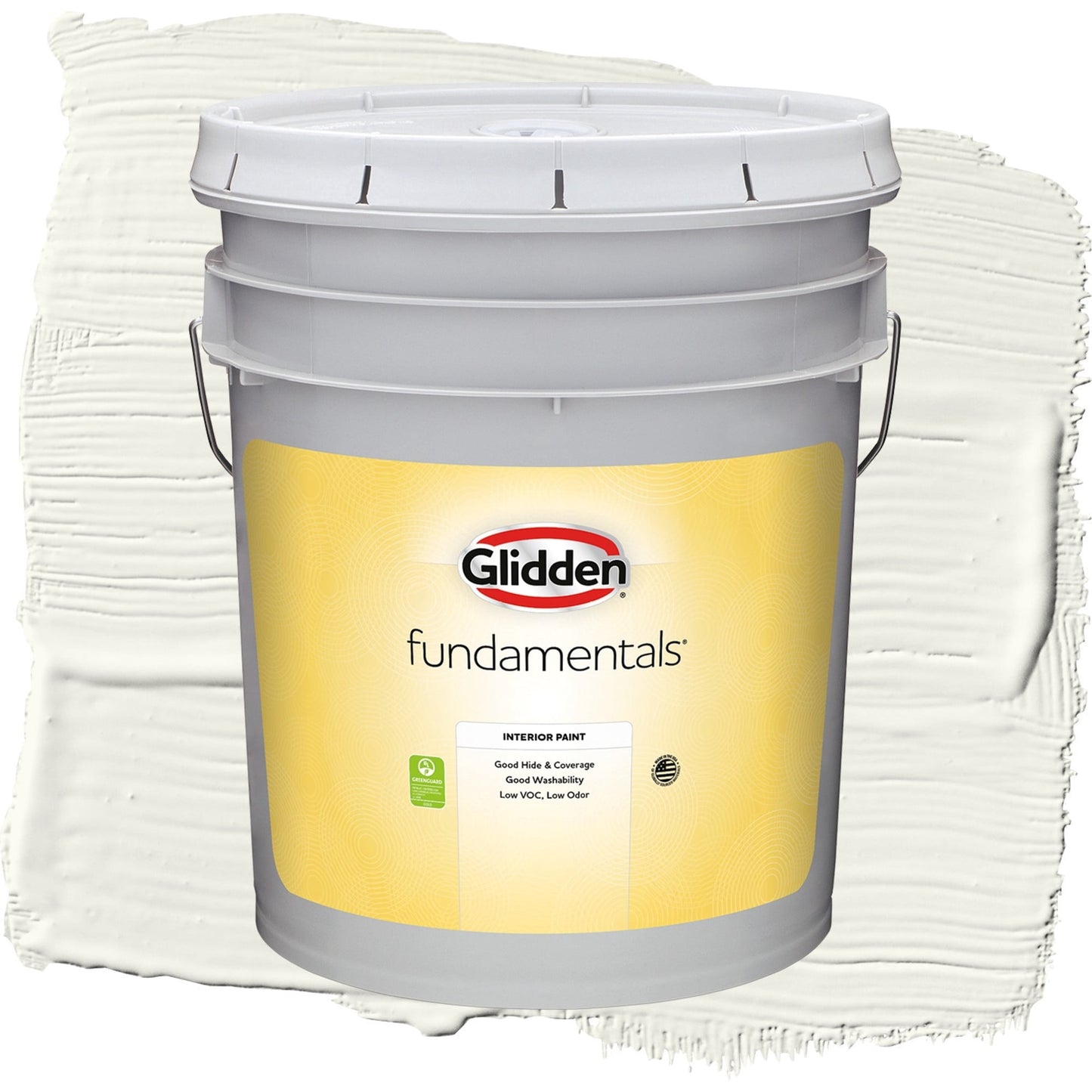 Glidden Fundamentals Gypsum / Off-White Flat Interior Paint, 5 Gallon