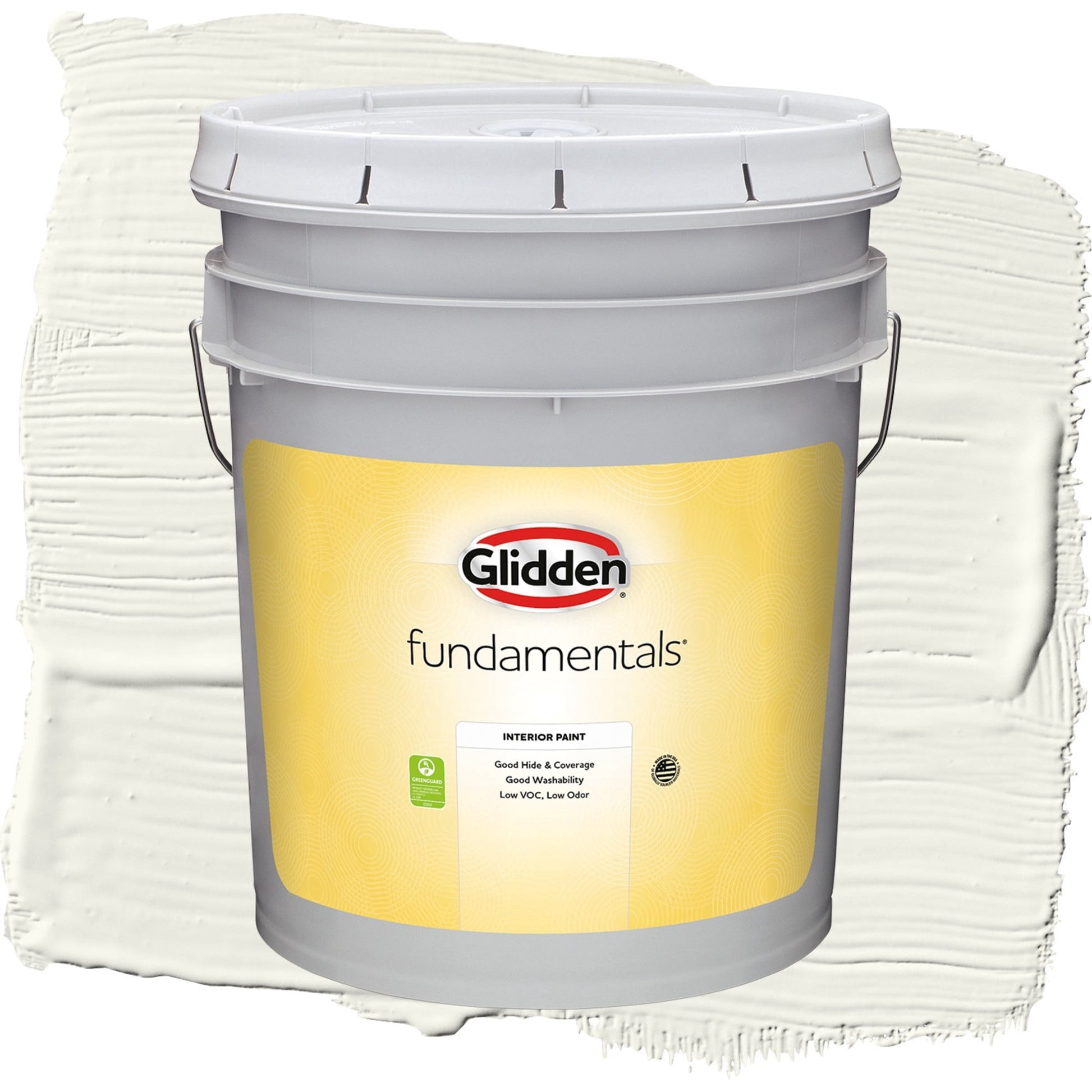 Glidden Fundamentals Gypsum / Off-White Flat Interior Paint, 5 Gallon