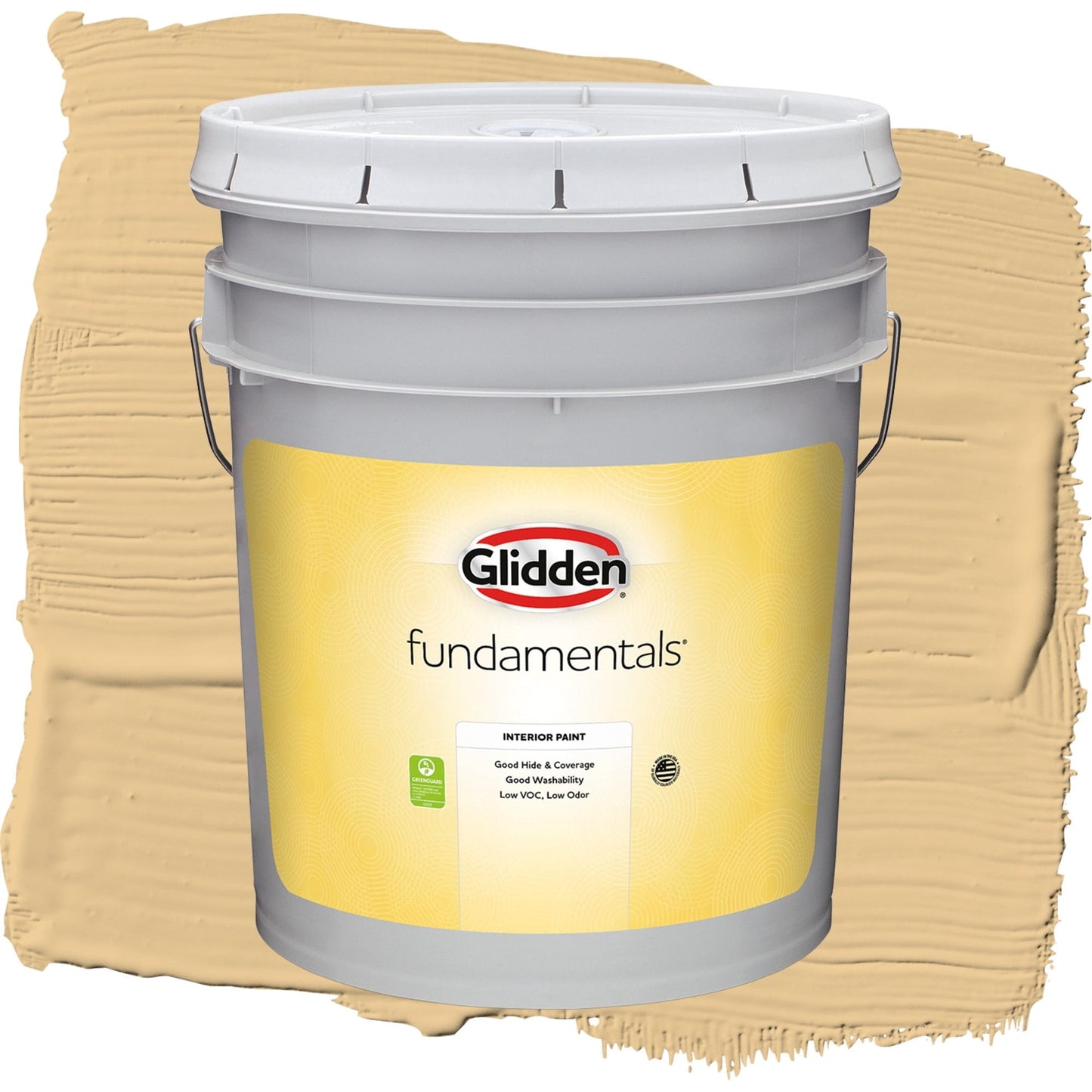 Glidden Fundamentals Halo / Yellow, Flat Interior Paint, 5 Gallon