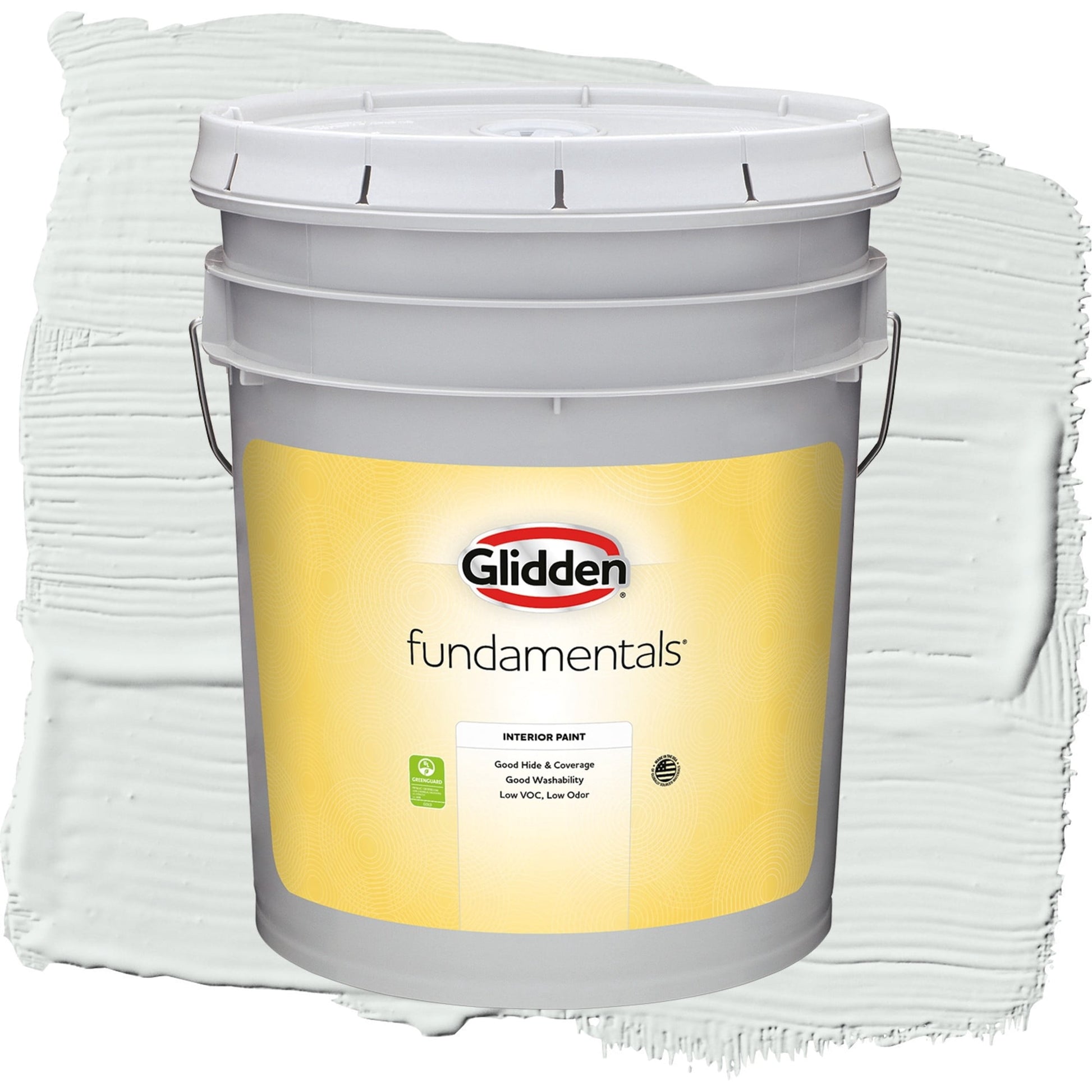 Glidden Fundamentals Icy Bay / Off-White Flat Interior Paint, 5 Gallon