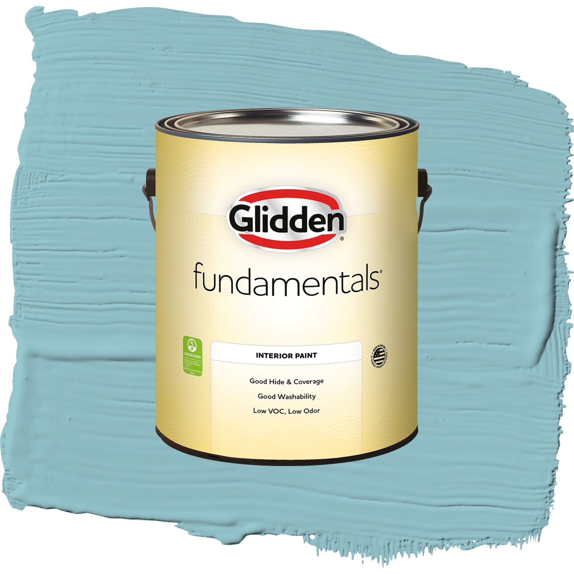 Glidden Fundamentals Kingston Aqua / Blue, Semi-Gloss Interior Paint, 1 Gallon