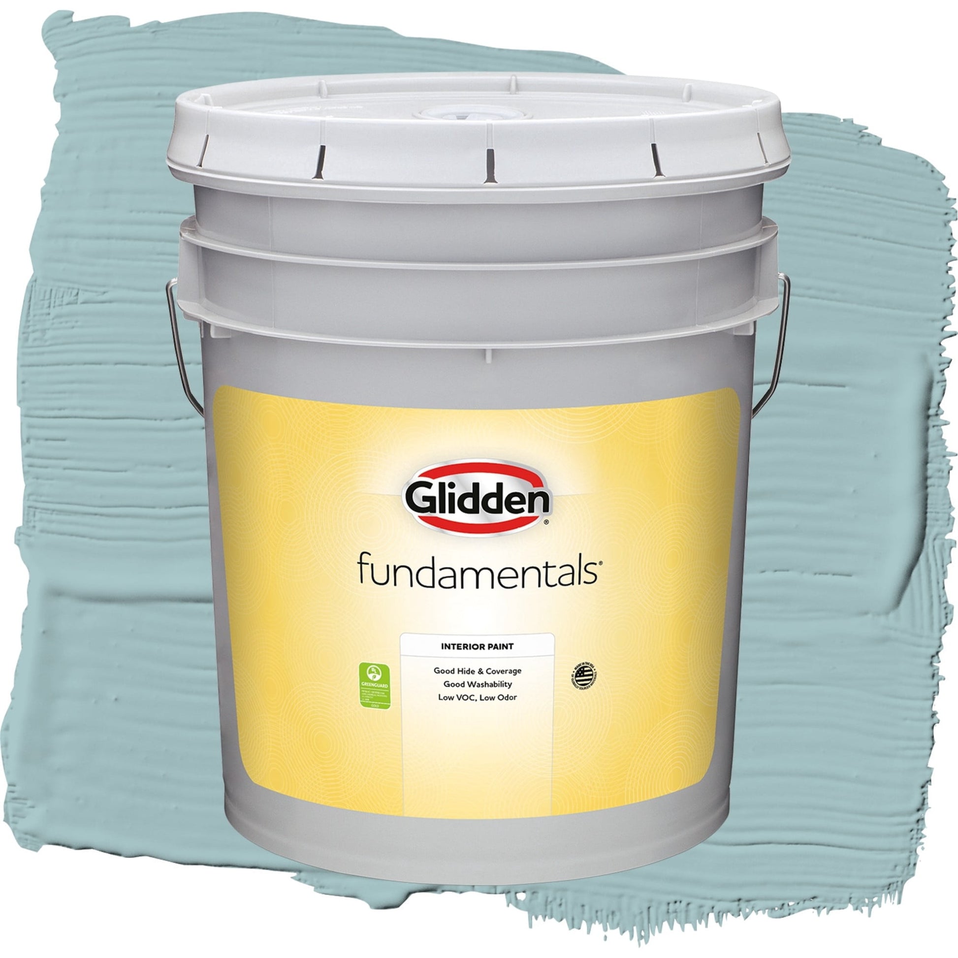 Glidden Fundamentals Lazy River / Blue, Flat Interior Paint, 5 Gallon