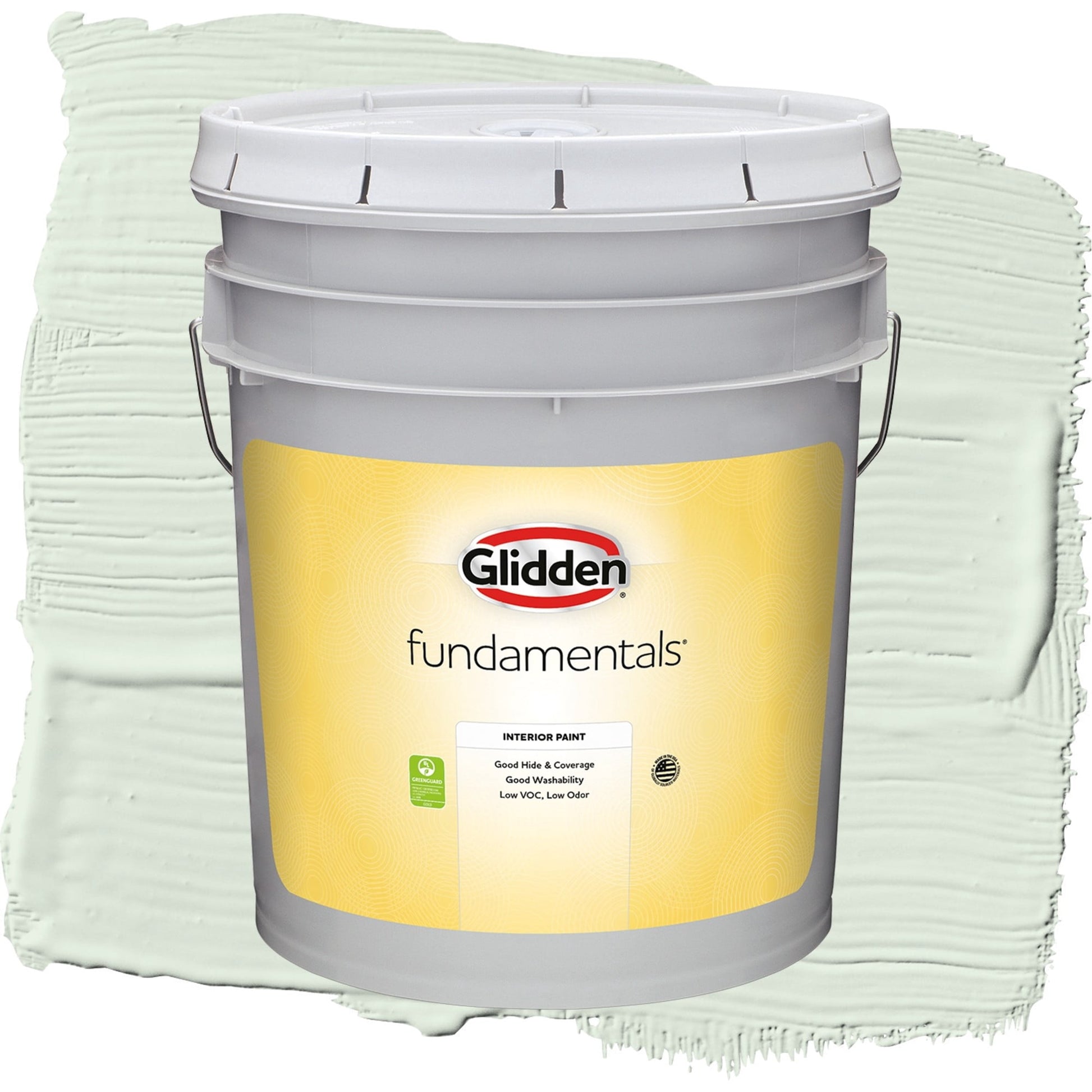 Glidden Fundamentals Mint Wafer / Green, Flat Interior Paint, 5 Gallon