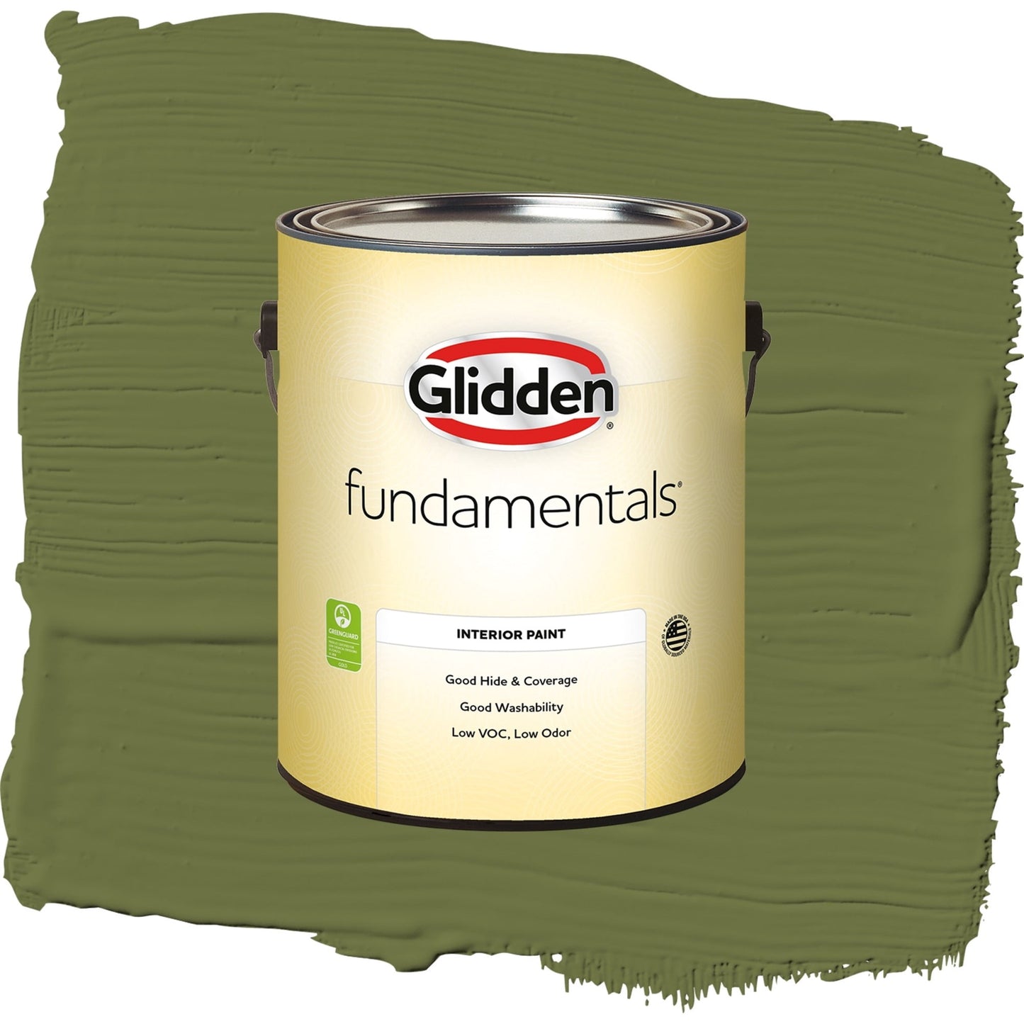 Glidden Fundamentals Oakmoss / Green, Semi-Gloss Interior Paint, 1 Gallon