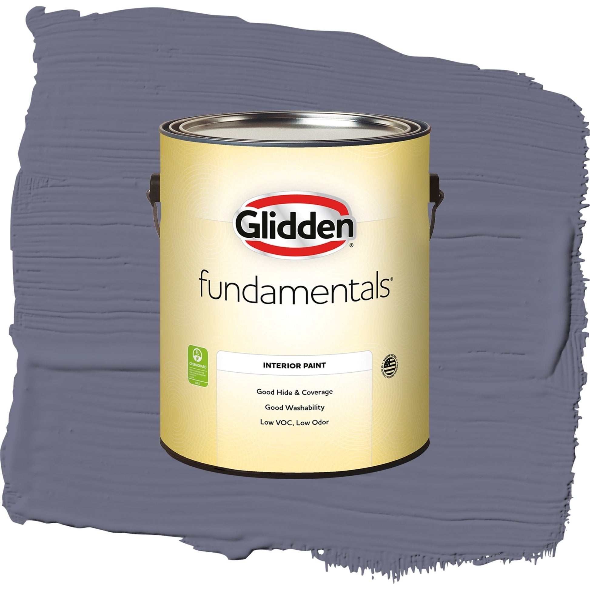 Glidden Fundamentals Old Mill Blue / Purple, Semi-Gloss Interior Paint, 1 Gallon