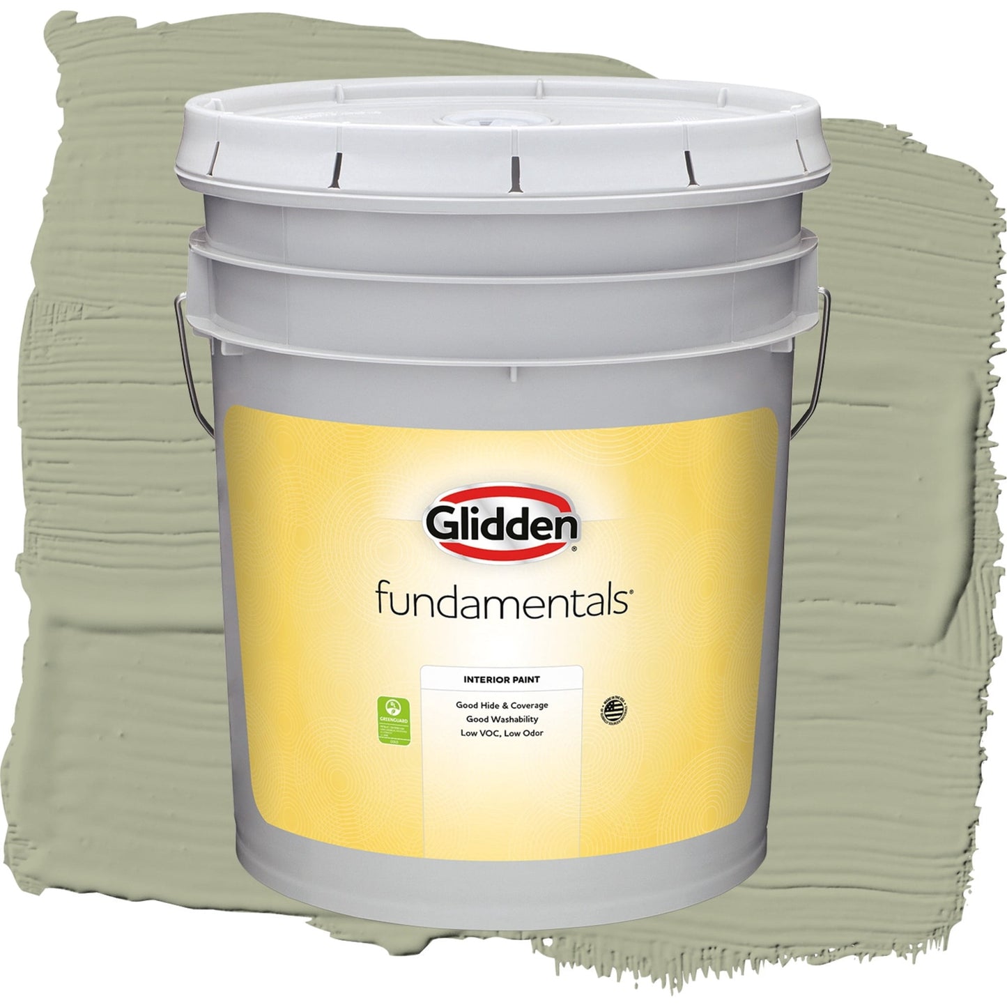 Glidden Fundamentals Olive Sprig / Green, Flat Interior Paint, 5 Gallon