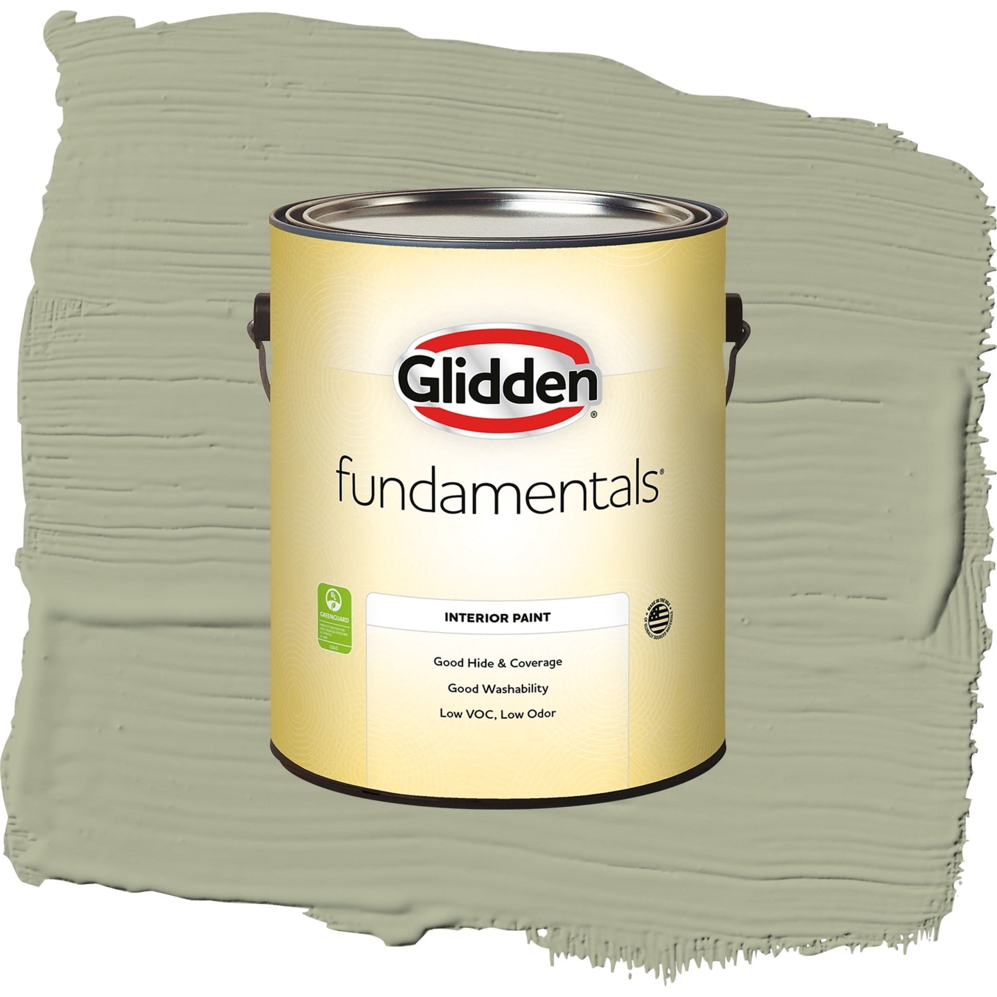 Glidden Fundamentals Olive Sprig / Green, Semi-Gloss Interior Paint, 1 Gallon