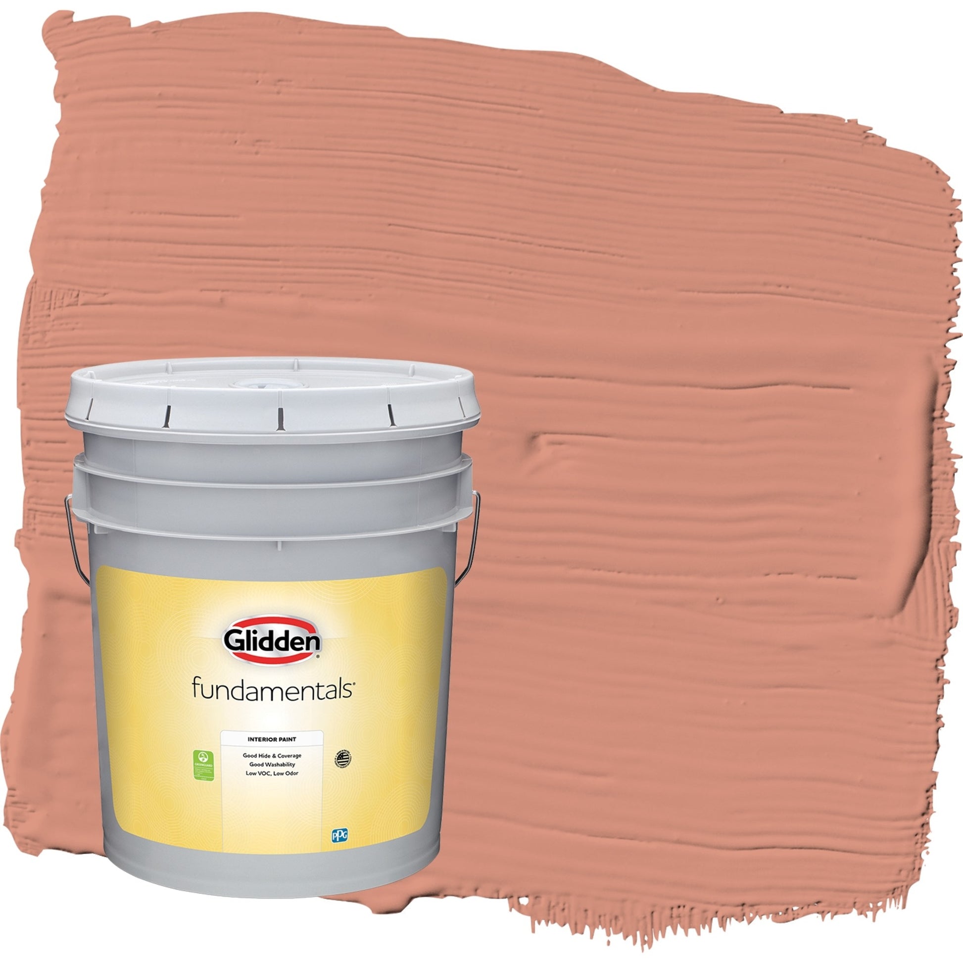 Glidden Fundamentals Orange Essential / Orange Flat Interior Paint, 5 Gallon