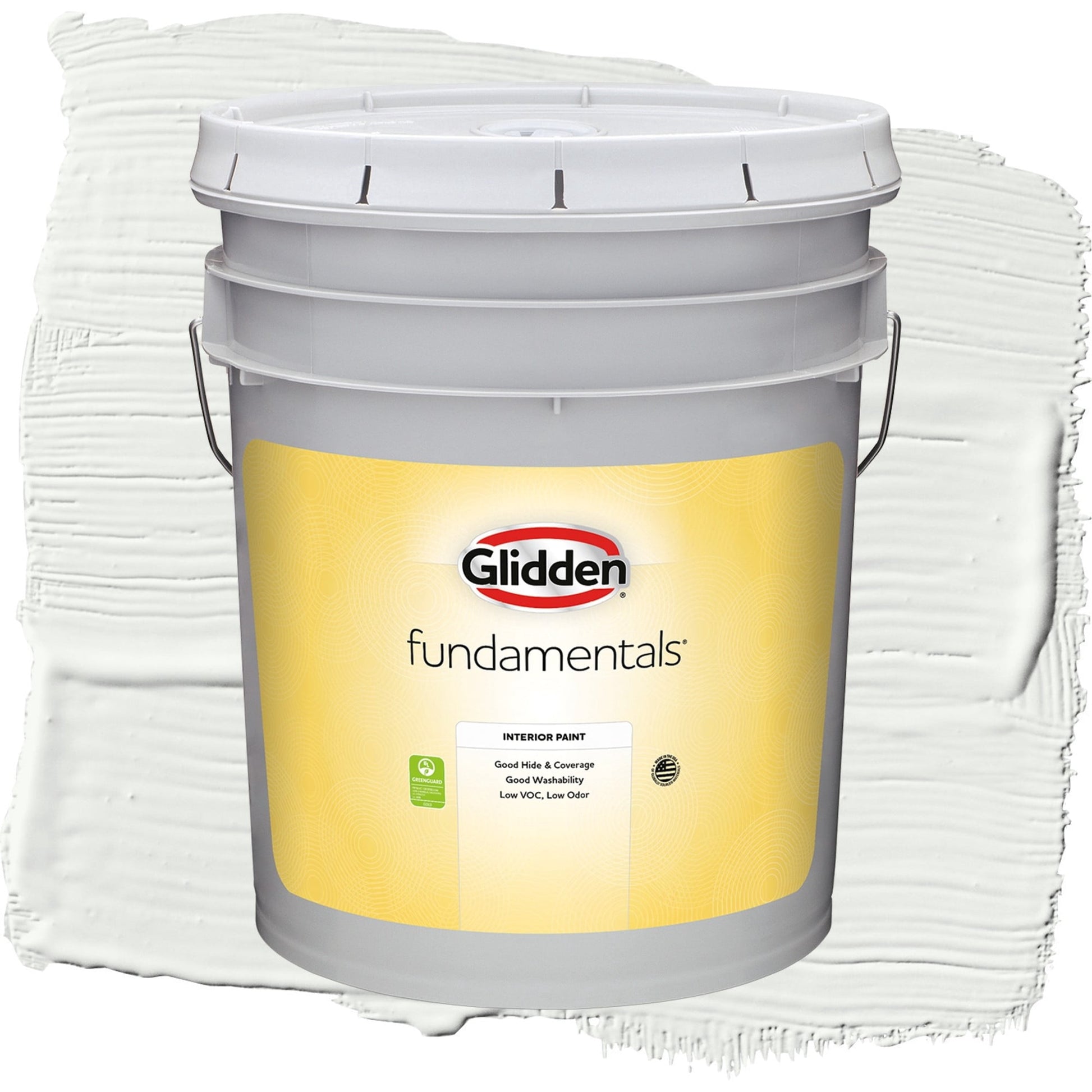 Glidden Fundamentals Pacific Pearl / Off-White Flat Interior Paint, 5 Gallon