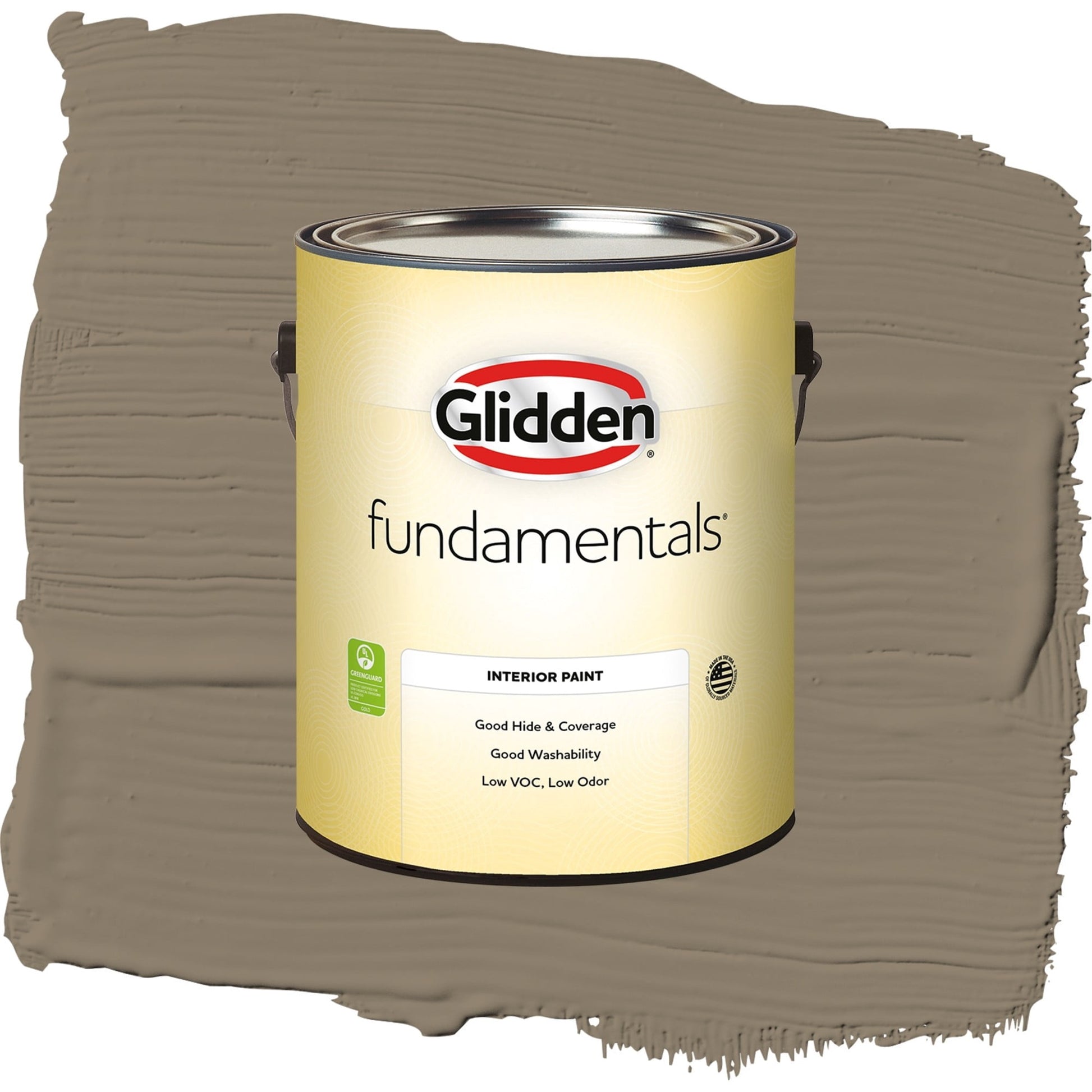 Glidden Fundamentals Patches / Gray, Eggshell Interior Paint, 1 Gallon