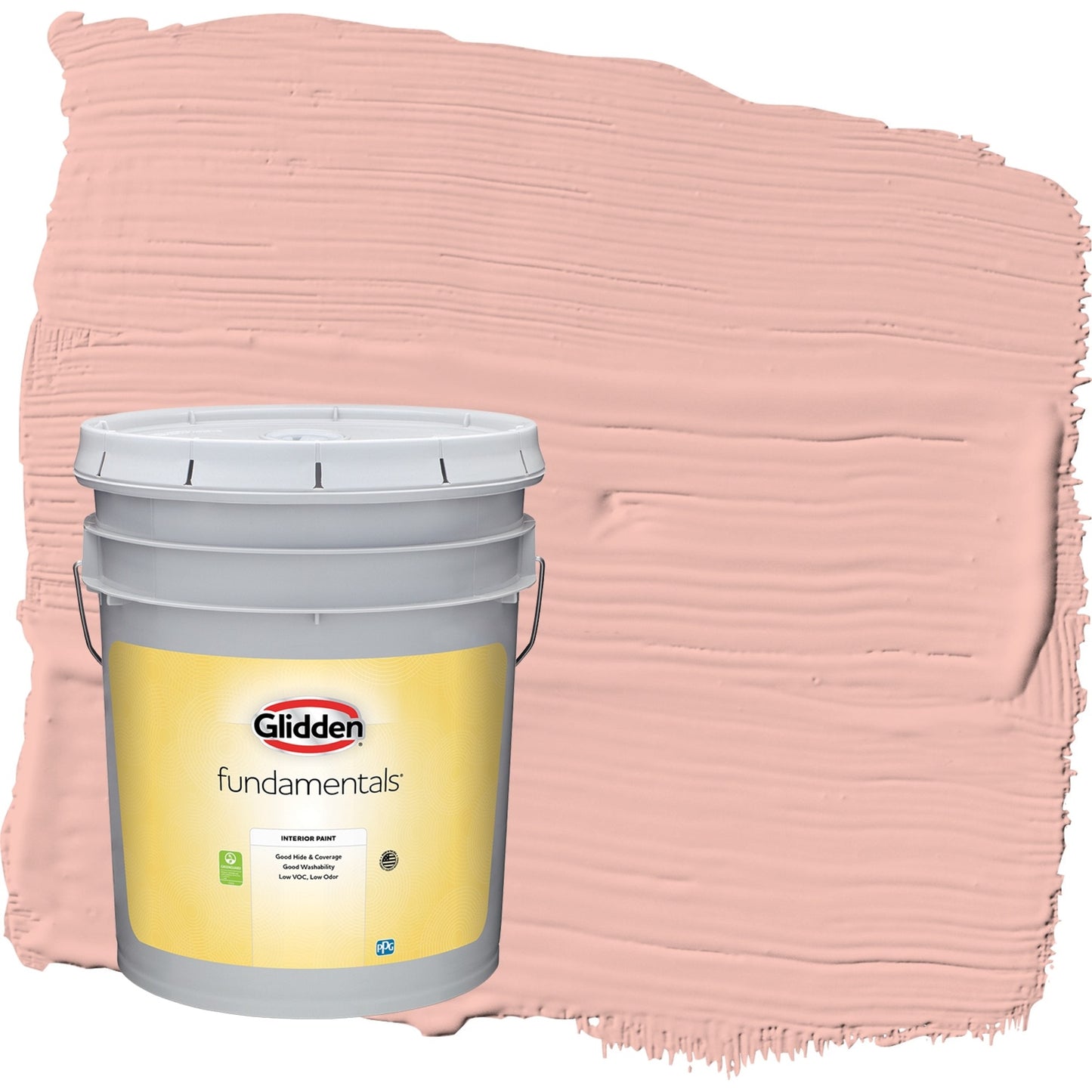 Glidden Fundamentals Peach Beige / Red, Flat Interior Paint, 5 Gallon