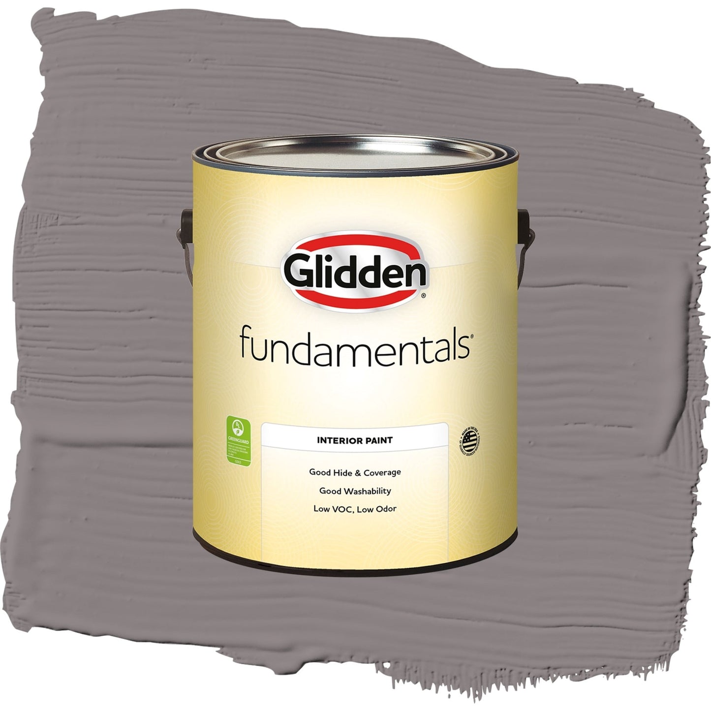 Glidden Fundamentals Pewter Mug / Gray, Semi-Gloss Interior Paint, 1 Gallon