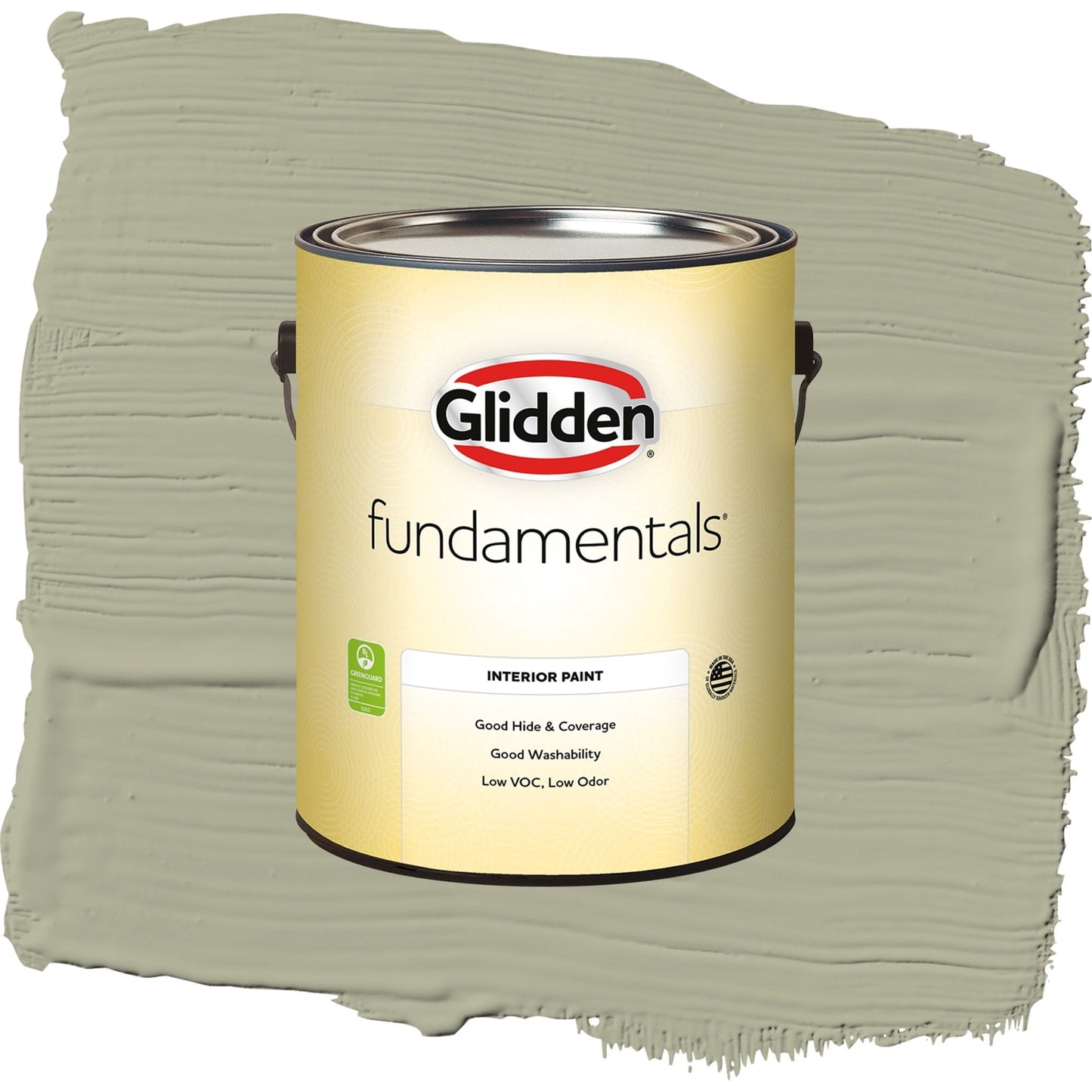 Glidden Fundamentals Photo Gray / Green, Eggshell Interior Paint, 1 Gallon