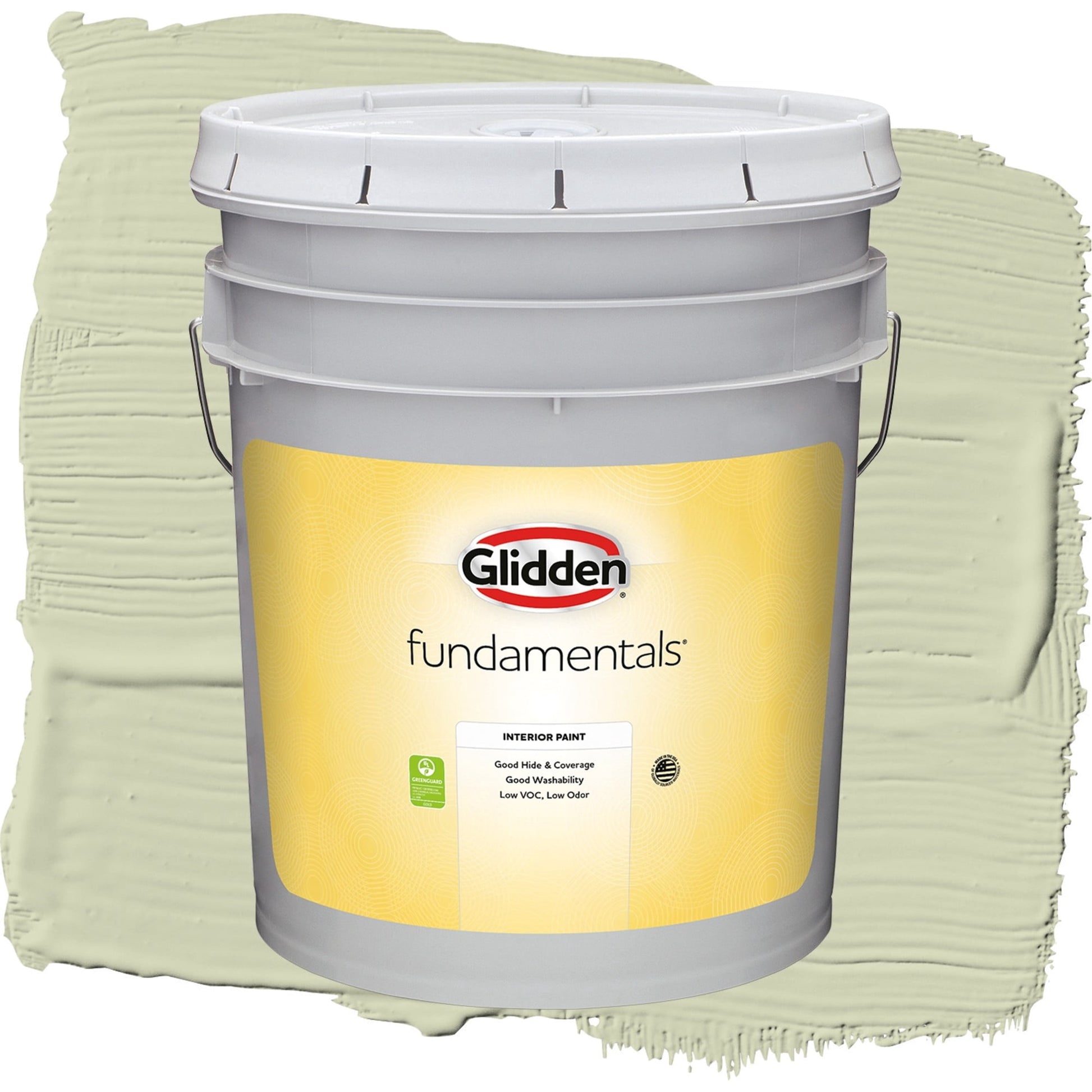 Glidden Fundamentals Pickling Spice / Green, Flat Interior Paint, 5 Gallon