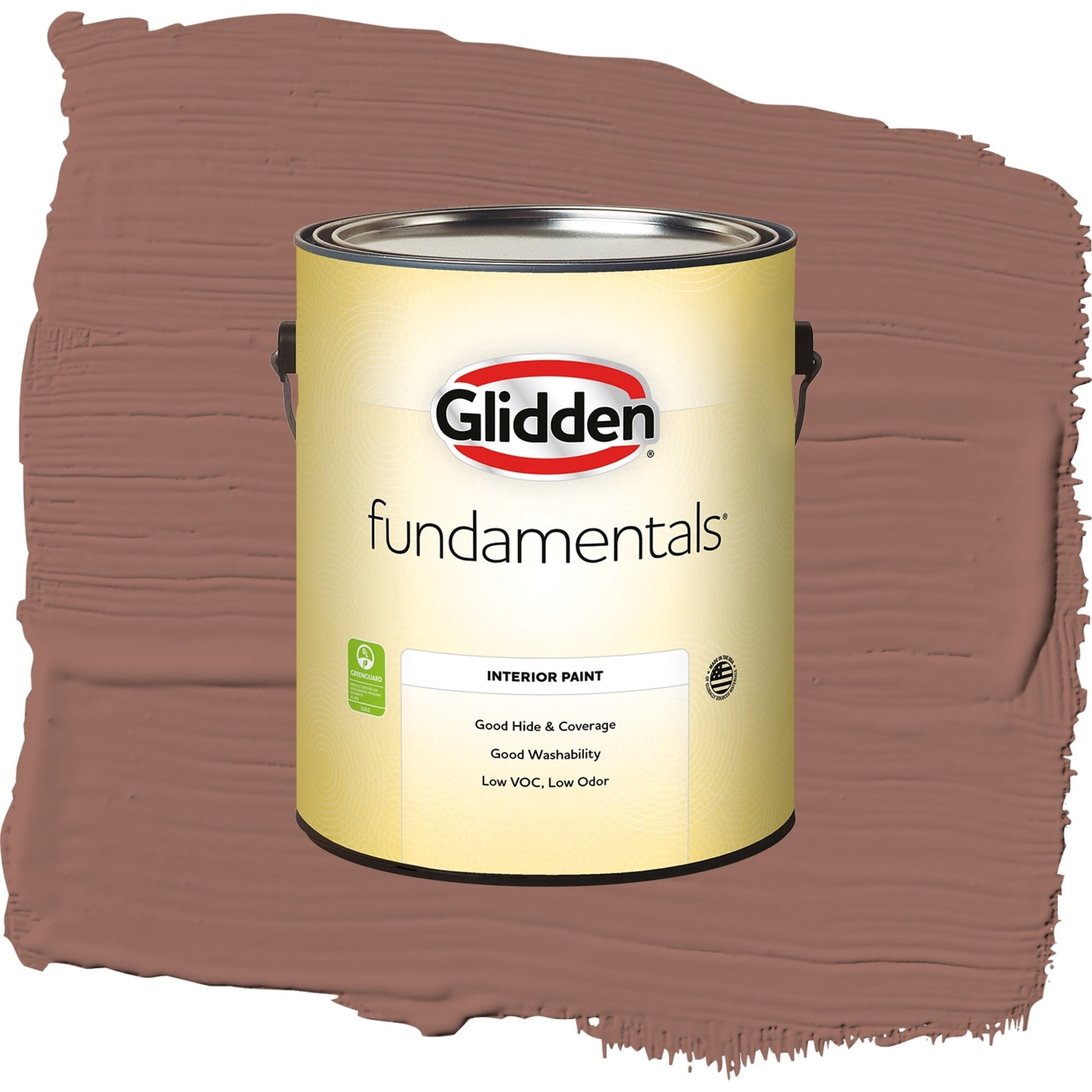Glidden Fundamentals Safari Brown / Brown, Semi-Gloss Interior Paint, 1 Gallon