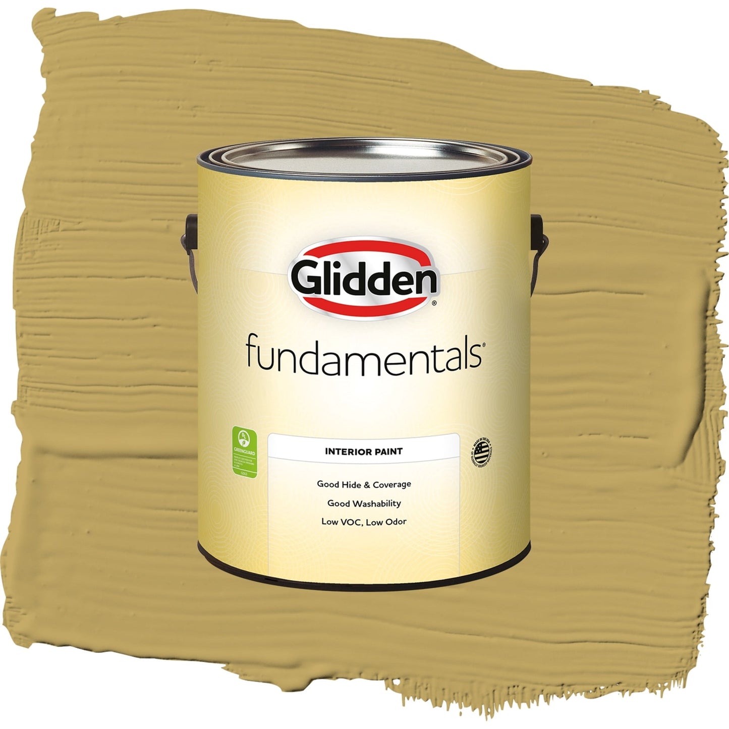 Glidden Fundamentals Shutter Bug / Yellow, Eggshell Interior Paint, 1 Gallon