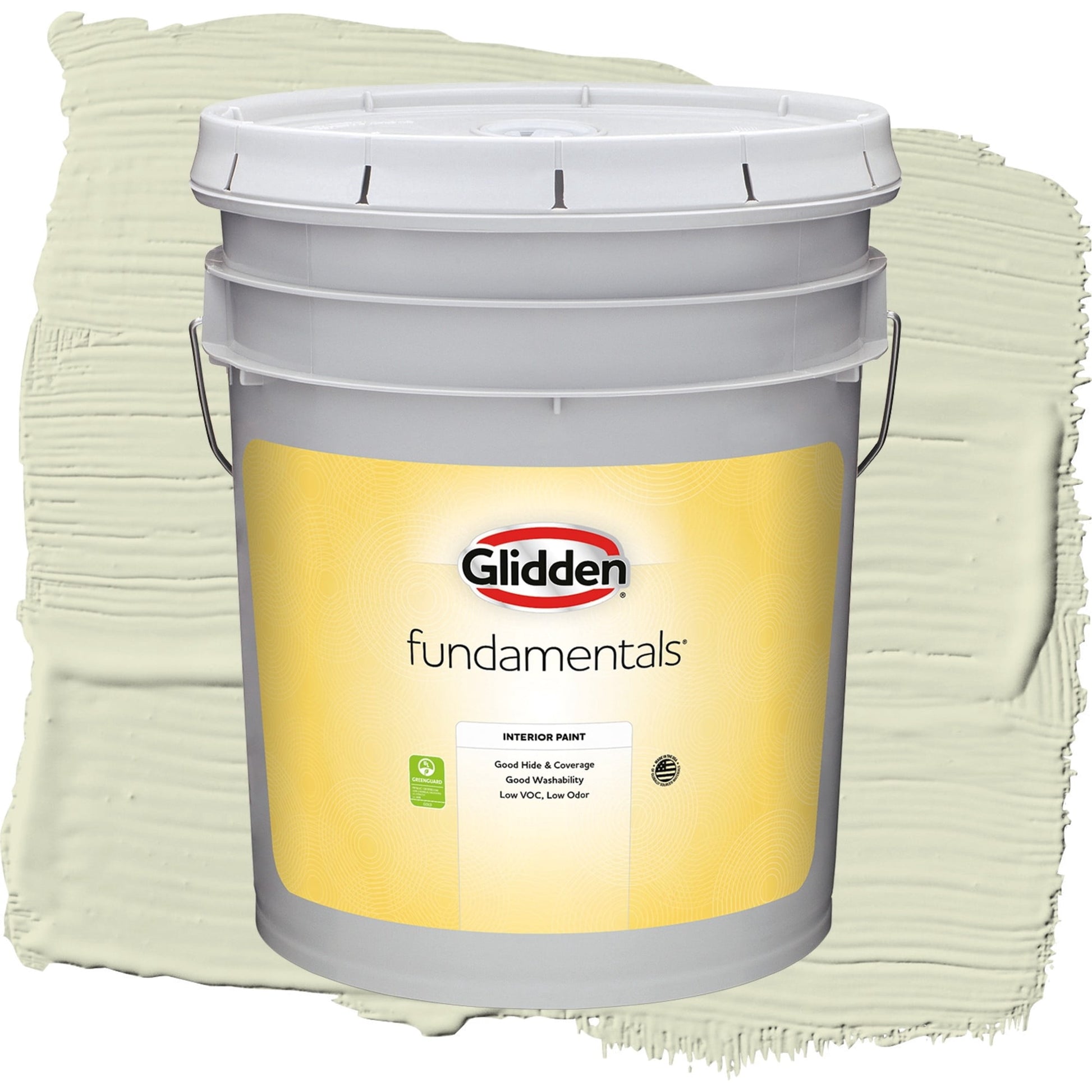 Glidden Fundamentals Slow Dance / Green, Flat Interior Paint, 5 Gallon
