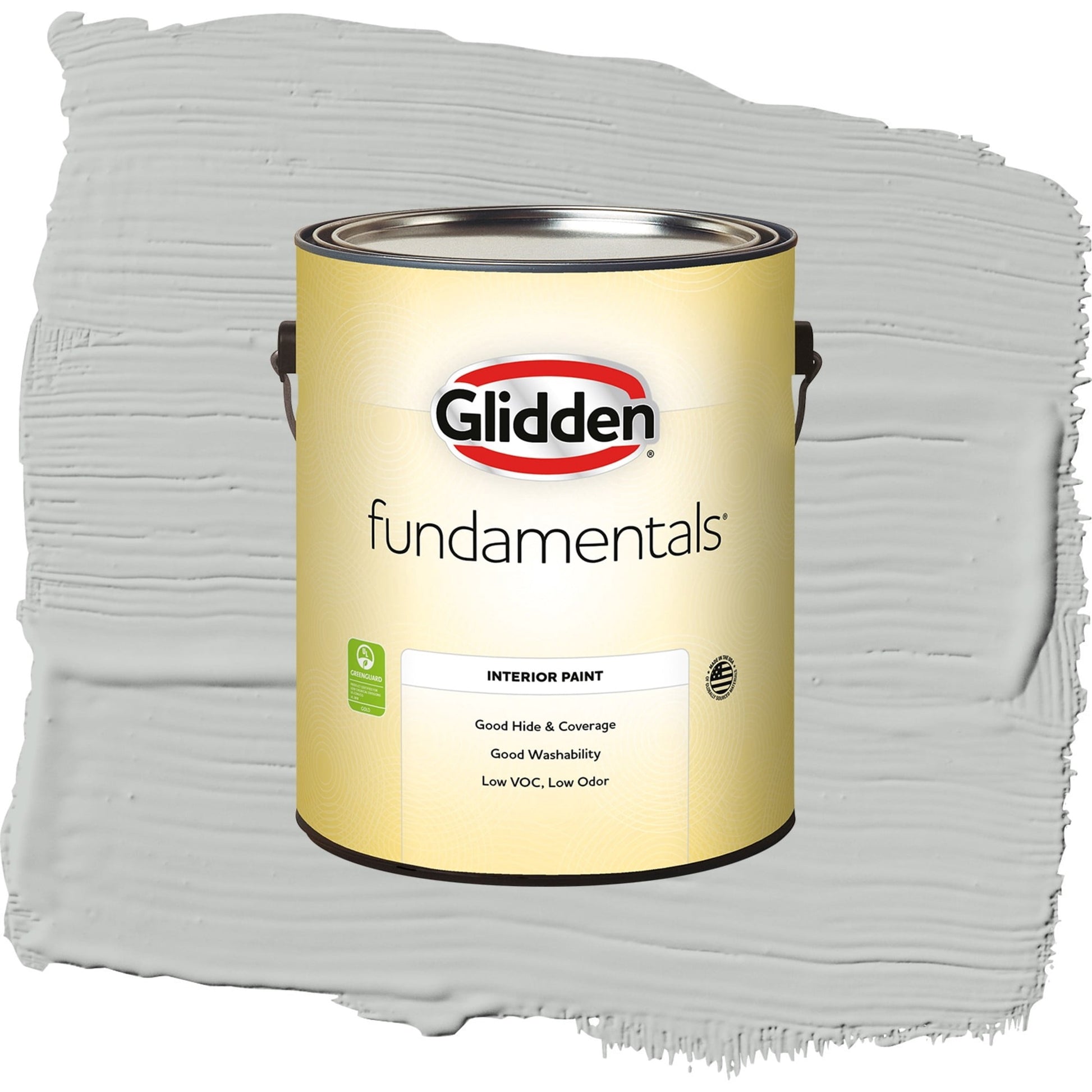 Glidden Fundamentals Solitary State / Gray, Semi-Gloss Interior Paint, 1 Gallon