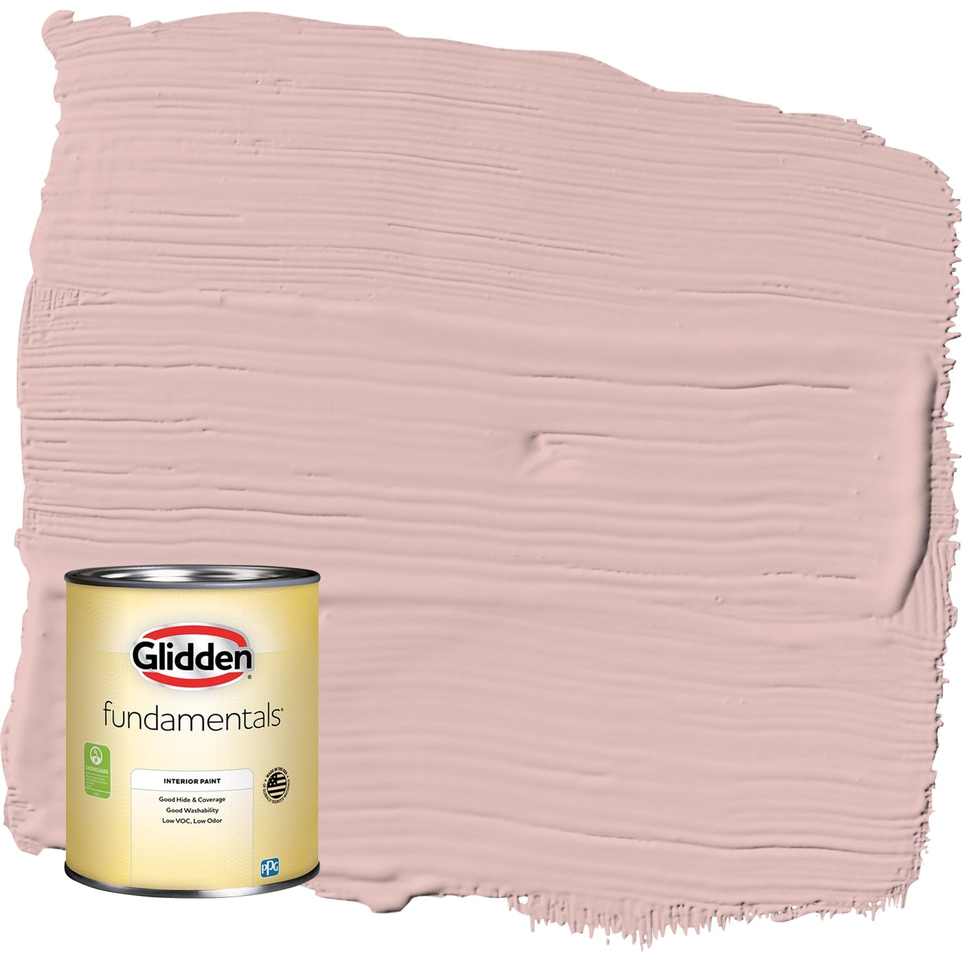 Glidden Fundamentals Strawflower / Pink Semi-Gloss Interior Paint, 1 Quart