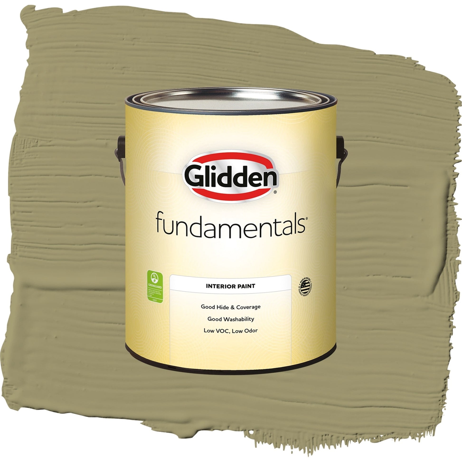 Glidden Fundamentals Sweet Annie / Green, Semi-Gloss Interior Paint, 1 Gallon