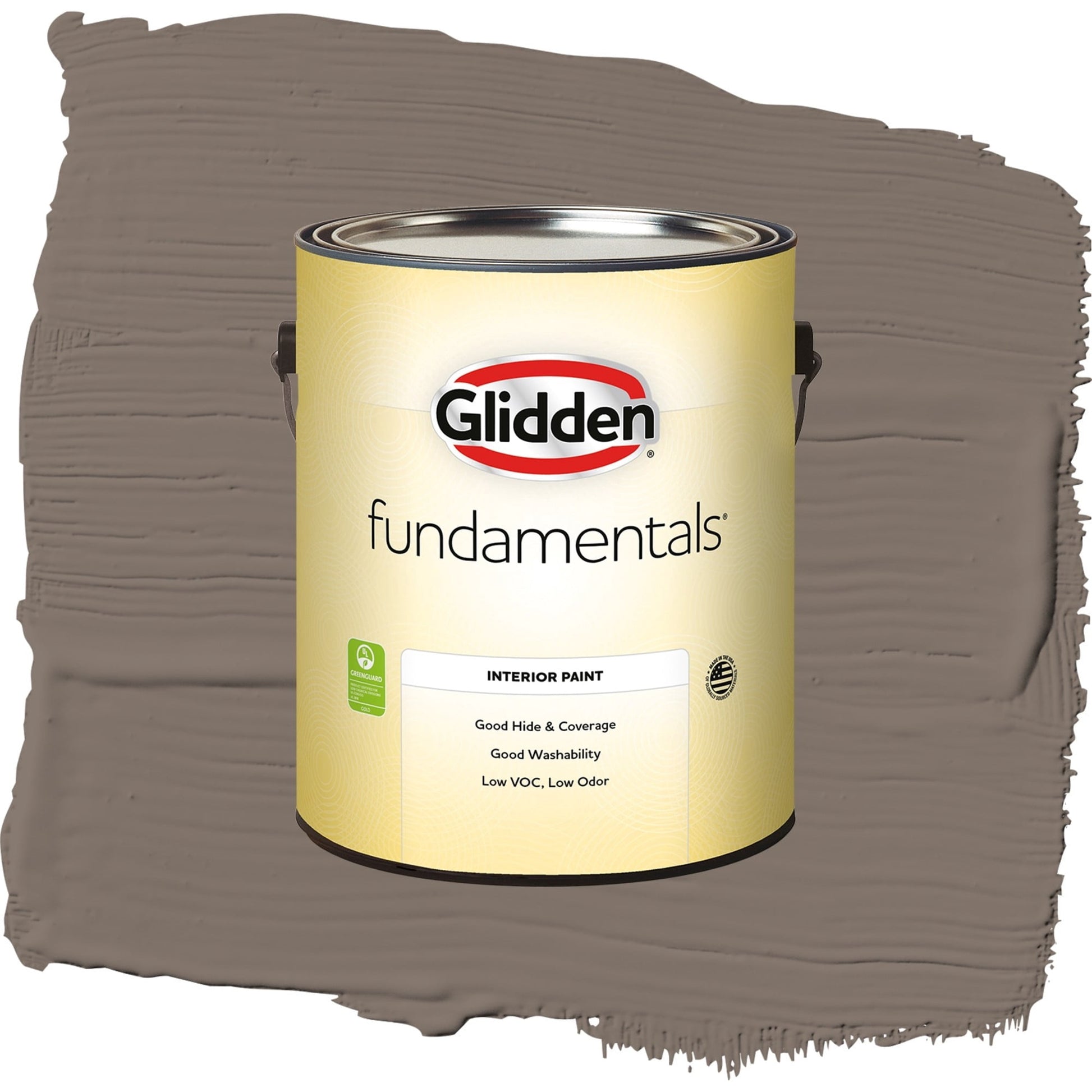 Glidden Fundamentals Tattle Tail / Brown, Semi-Gloss Interior Paint, 1 Gallon
