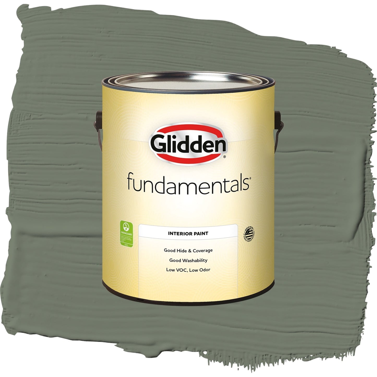 Glidden Fundamentals Thyme Green / Green, Eggshell Interior Paint, 1 Gallon