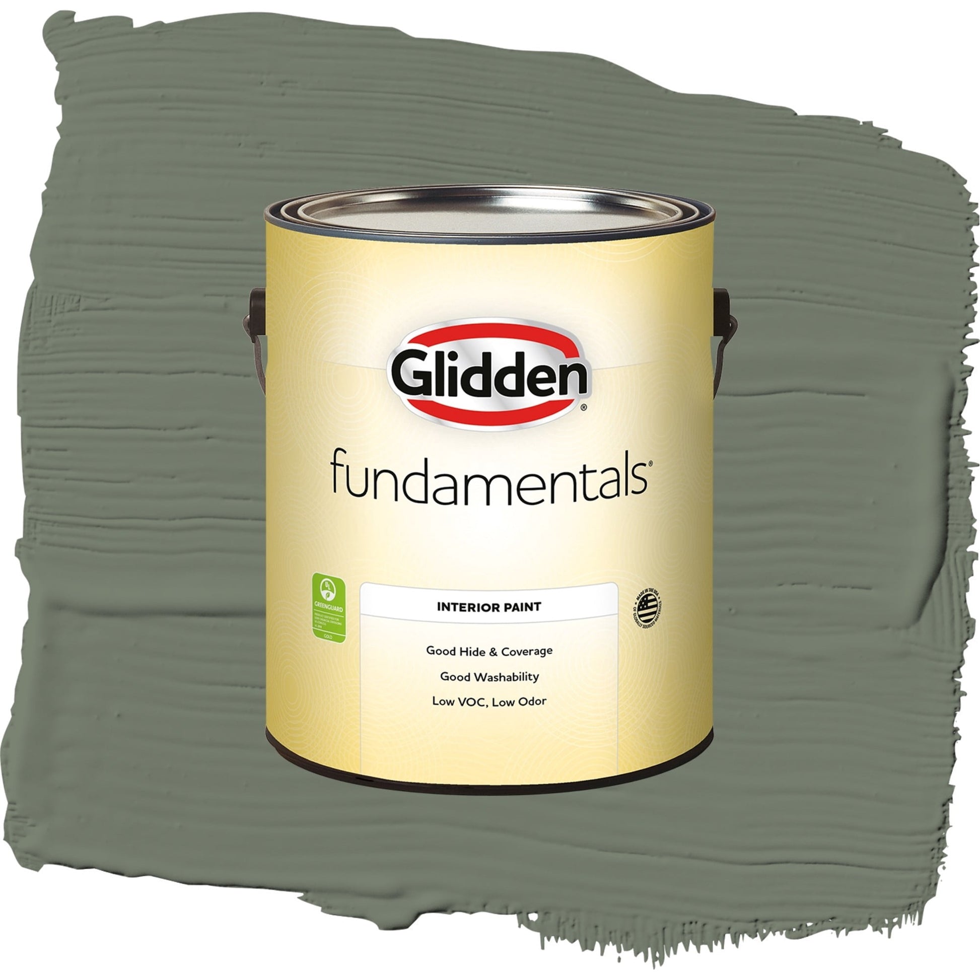 Glidden Fundamentals Thyme Green / Green, Eggshell Interior Paint, 1 Gallon