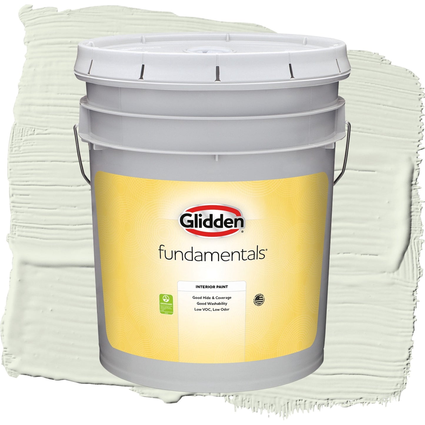 Glidden Fundamentals Touch of Lime / Green, Eggshell Interior Paint, 5 Gallon