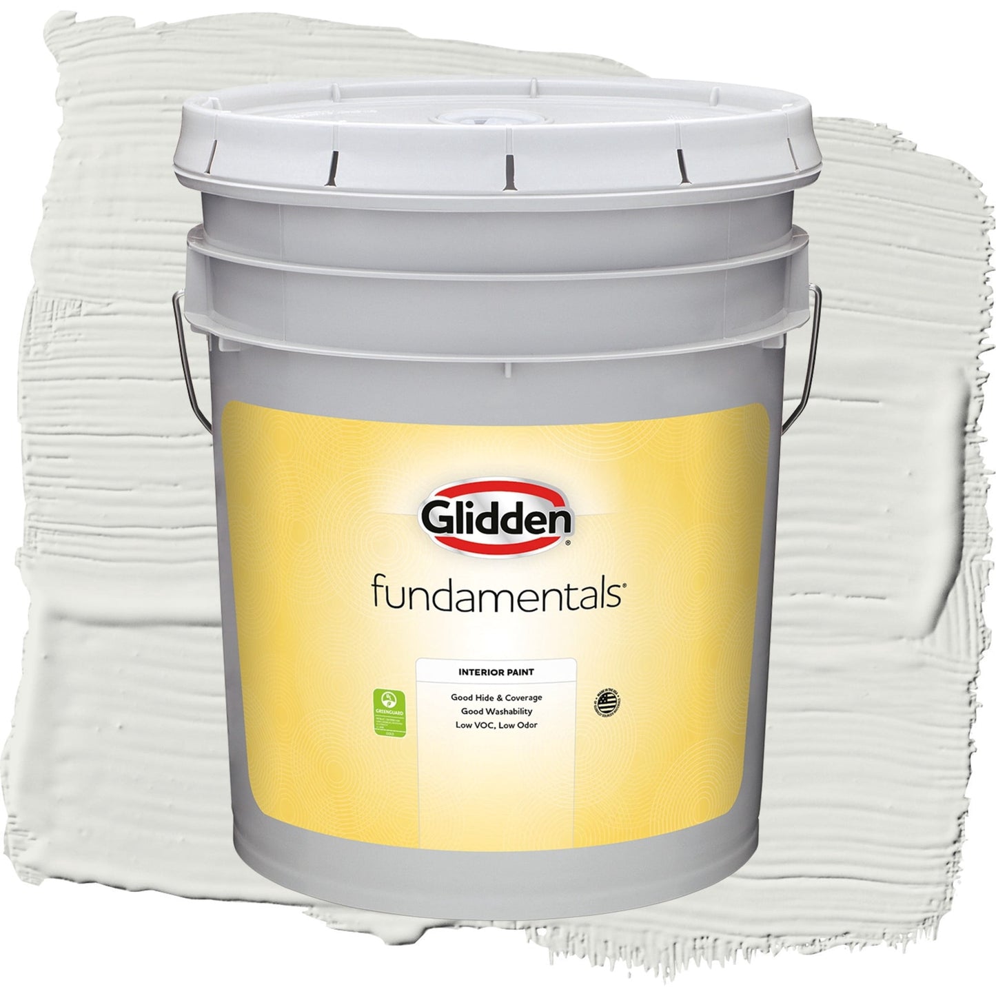 Glidden Fundamentals Tundra Frost / Grey, Eggshell Interior Paint, 5 Gallon
