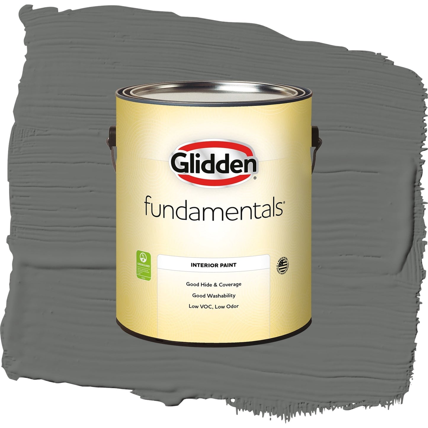 Glidden Fundamentals Up in Smoke / Gray, Eggshell Interior Paint, 1 Gallon