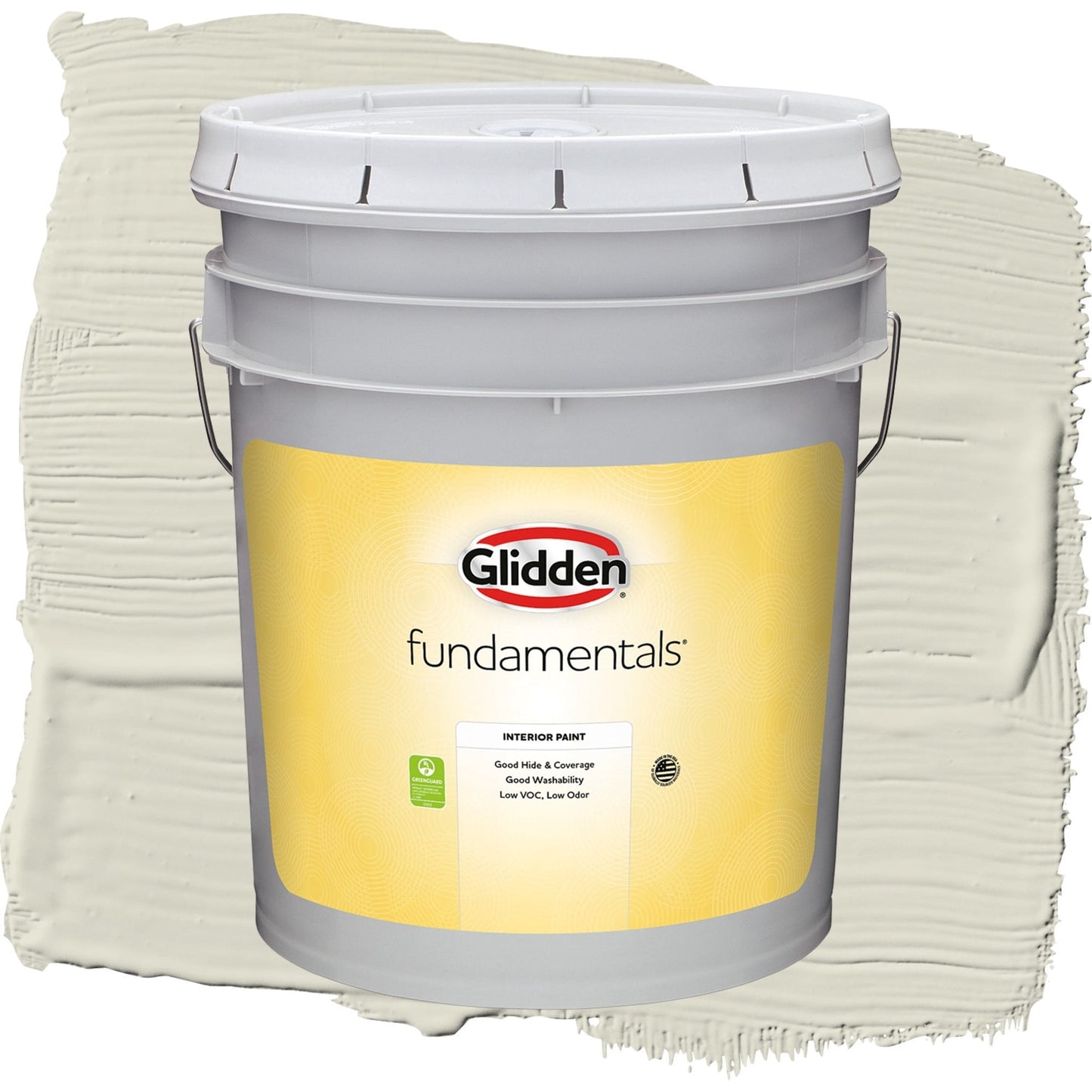 Glidden Fundamentals Veil Of Dusk / Gray, Flat Interior Paint, 5 Gallon